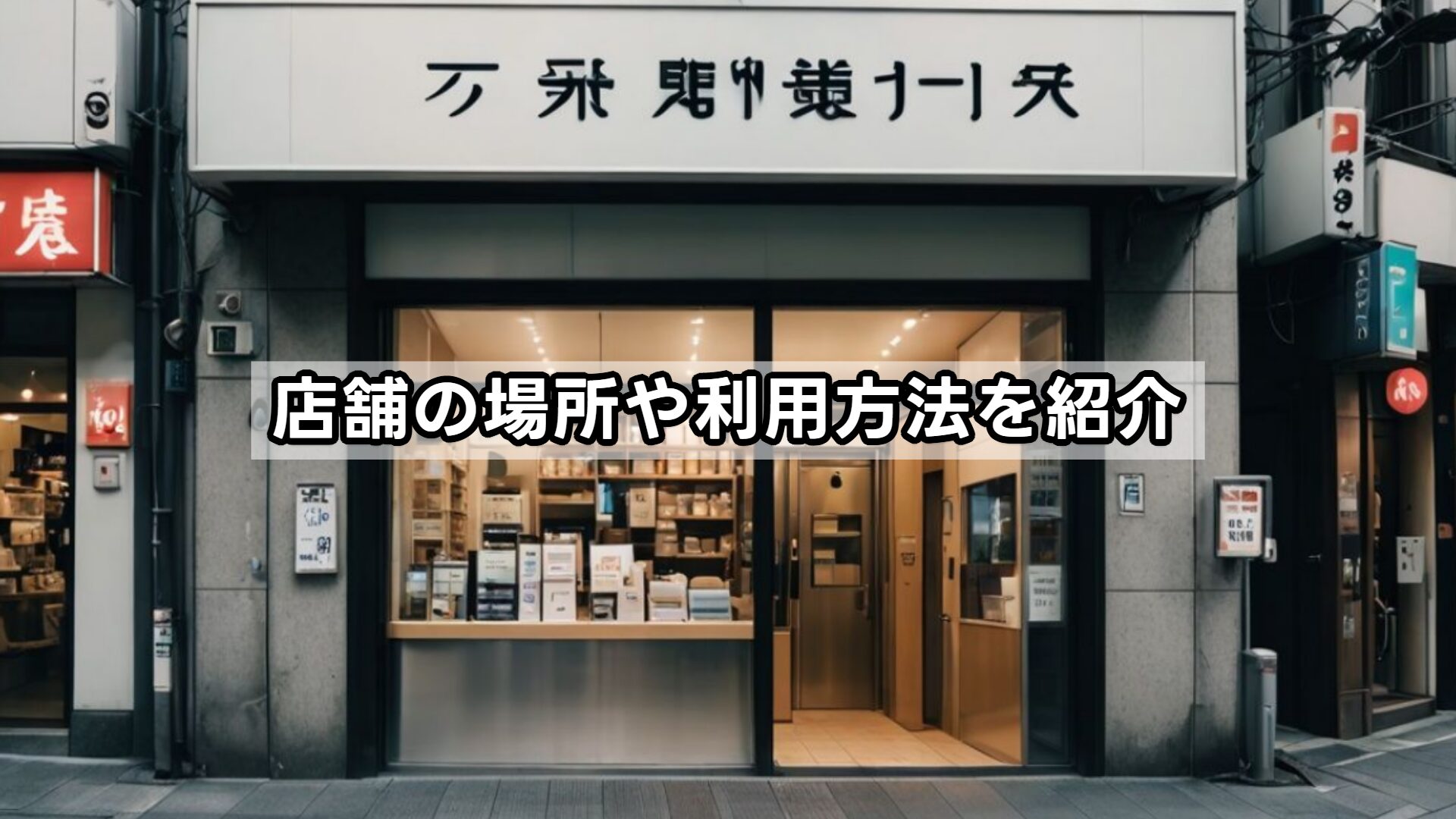 店舗の場所や利用方法を紹介