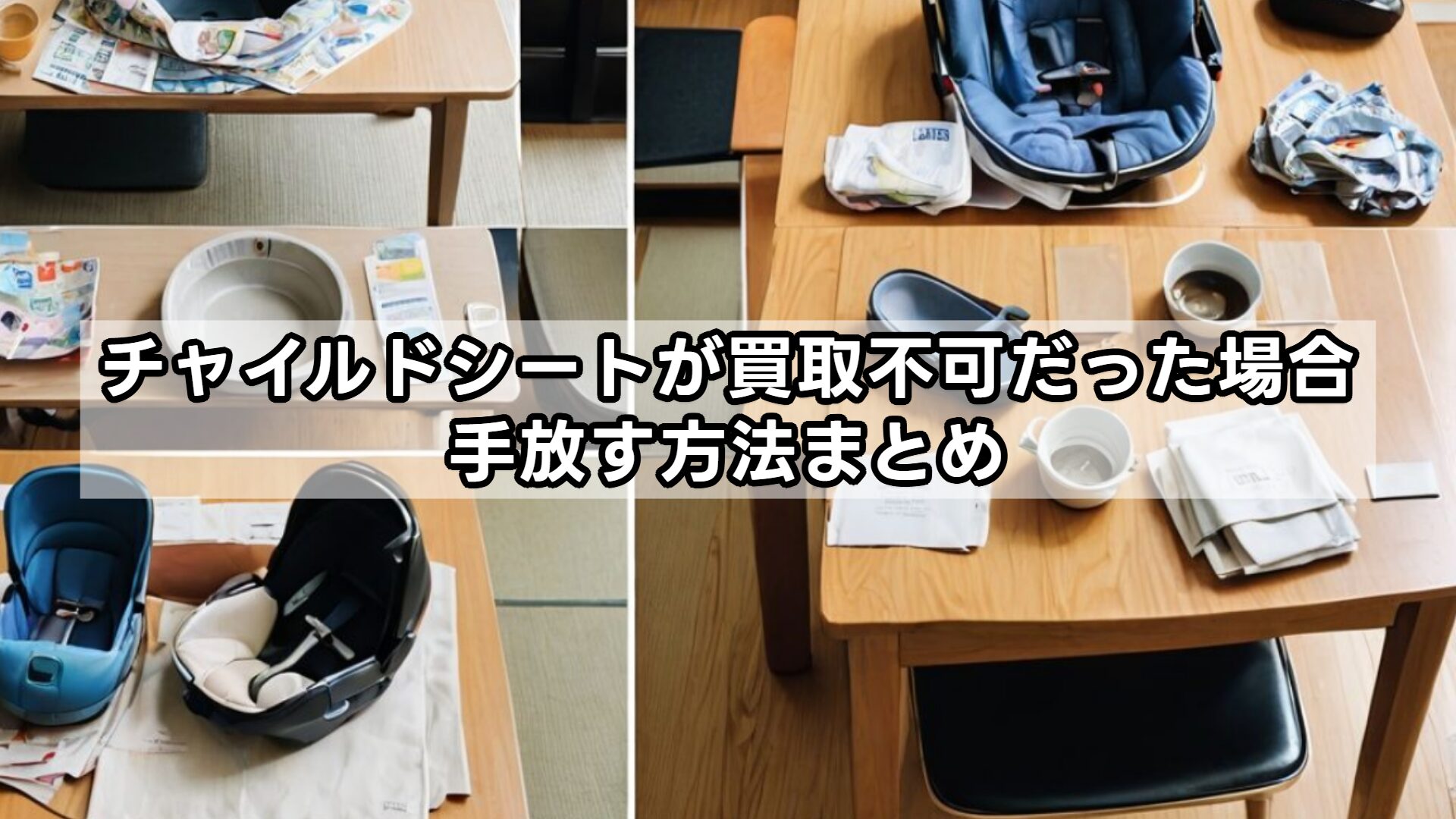 チャイルドシートが買取不可だった場合、手放す方法まとめ