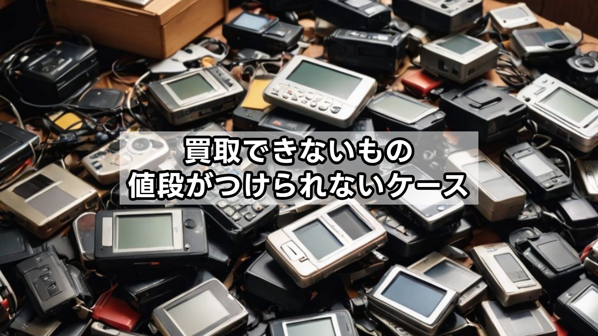 買取できないもの、値段がつけられないケース