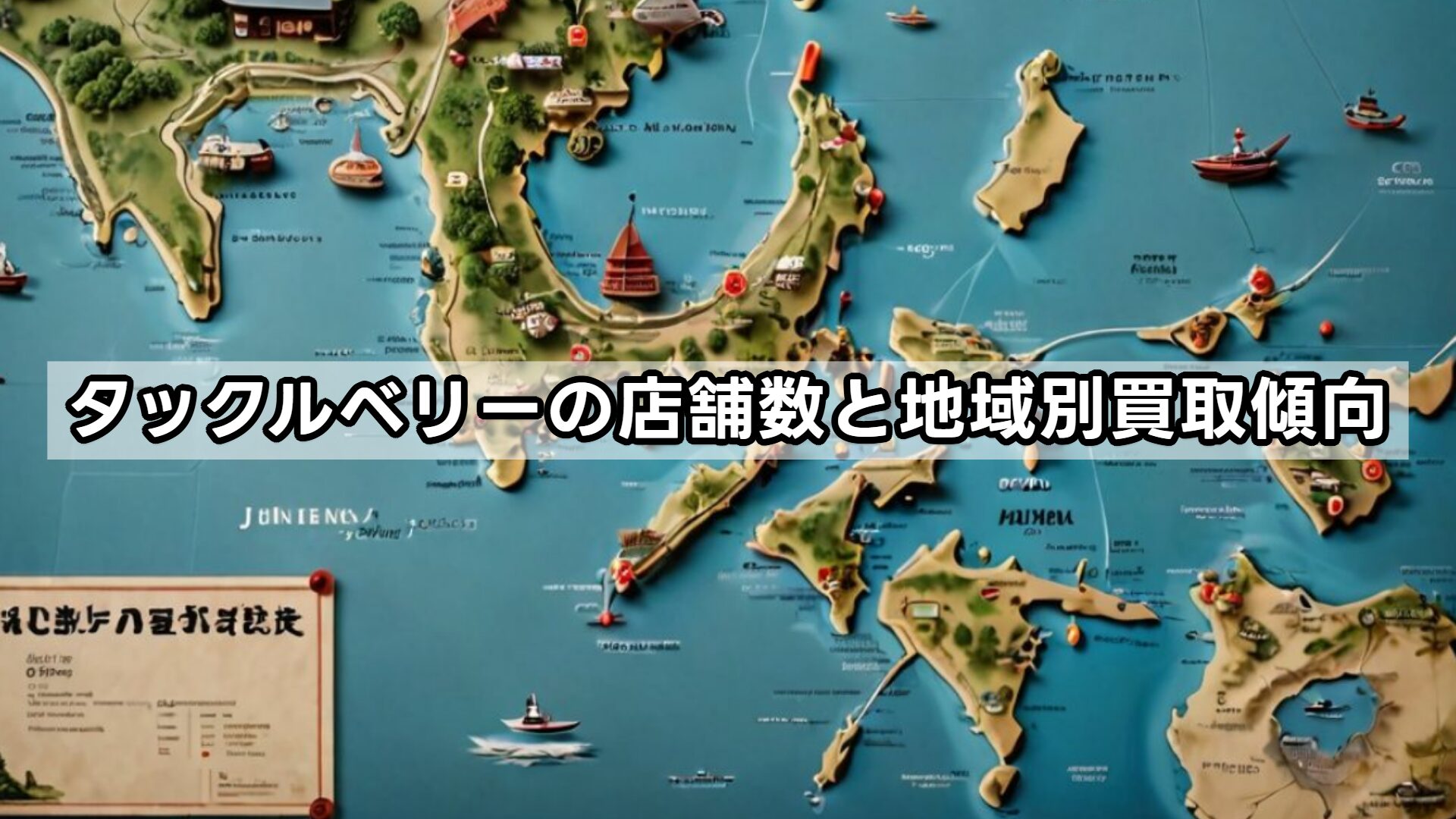 タックルベリーの店舗数と地域別買取傾向
