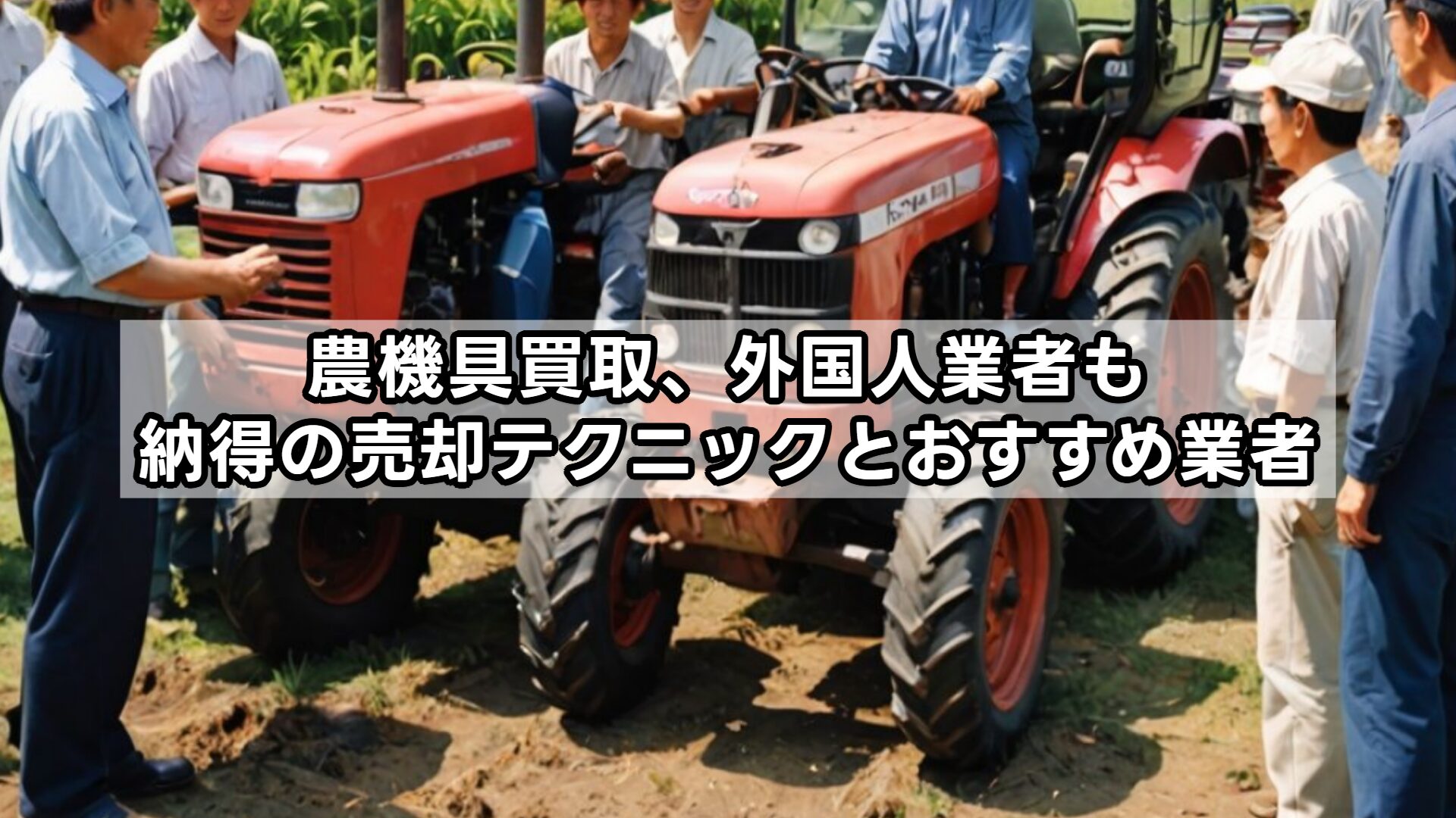 農機具買取、外国人業者も納得の売却テクニックとおすすめ業者