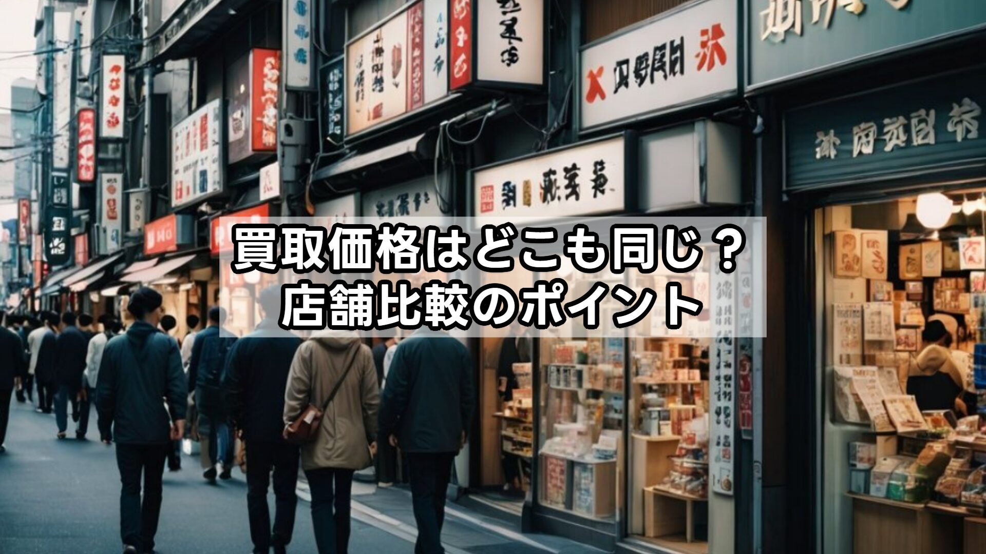 買取価格はどこも同じ？店舗比較のポイント