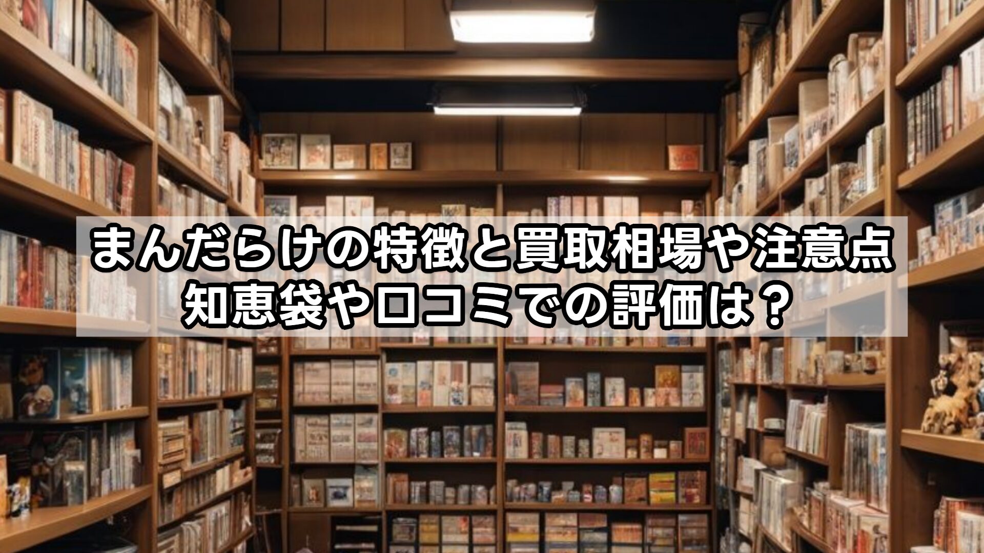 まんだらけの特徴と買取相場や注意点、知恵袋や口コミでの評価は？