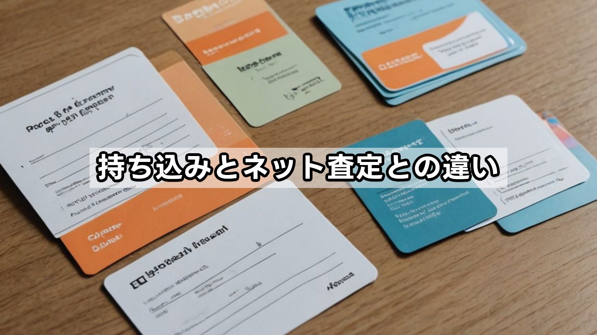 持ち込みとネット査定との違い