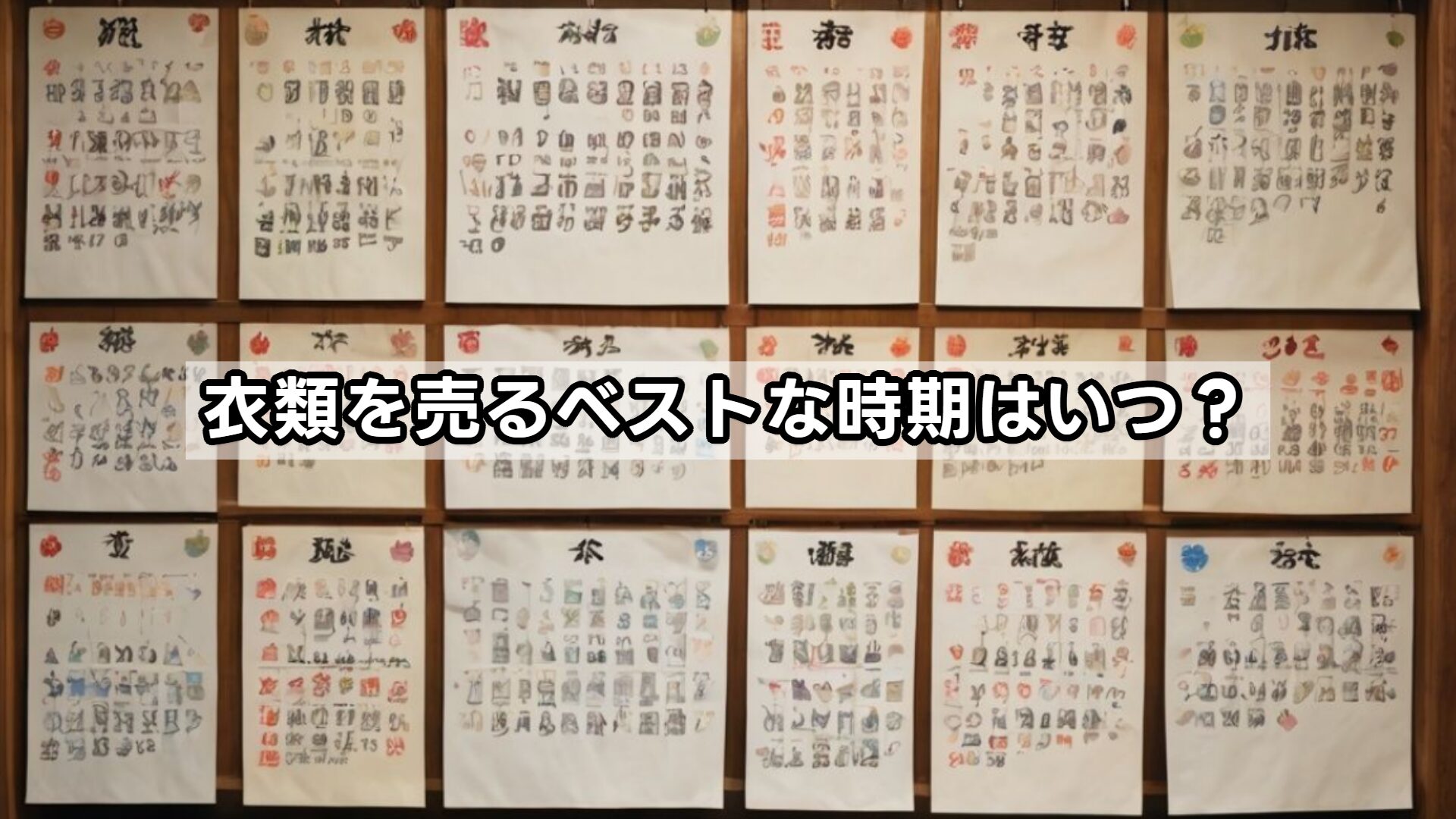 衣類を売るベストな時期はいつ？