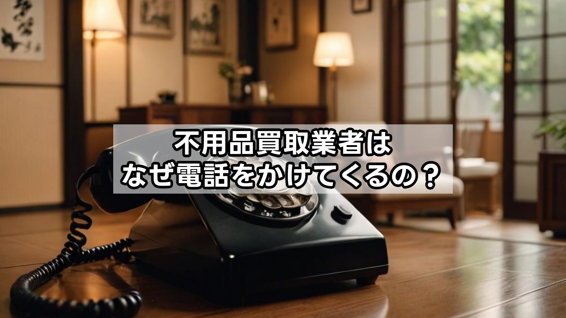 不用品買取業者はなぜ電話をかけてくるの？