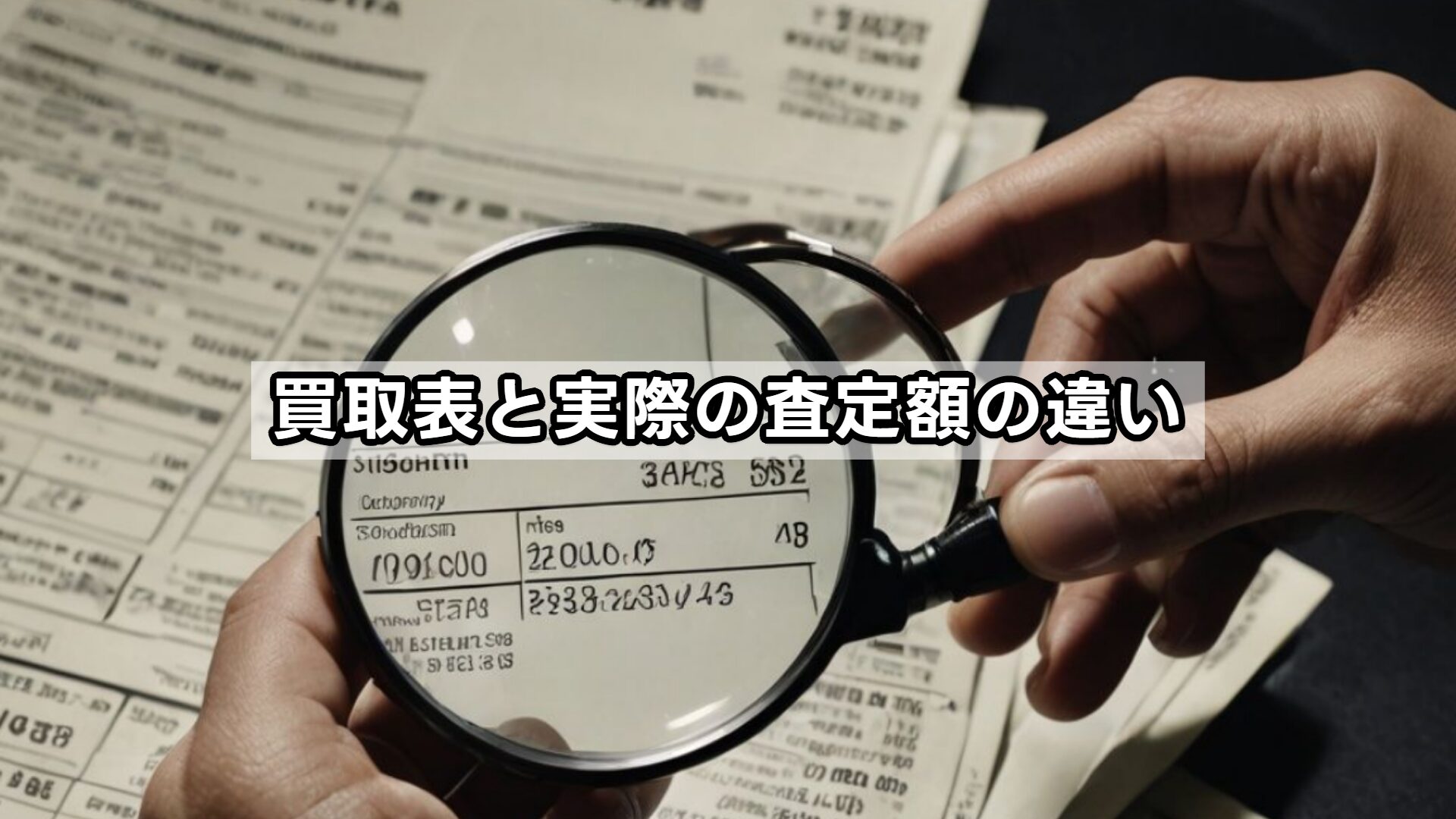 買取表と実際の査定額の違い