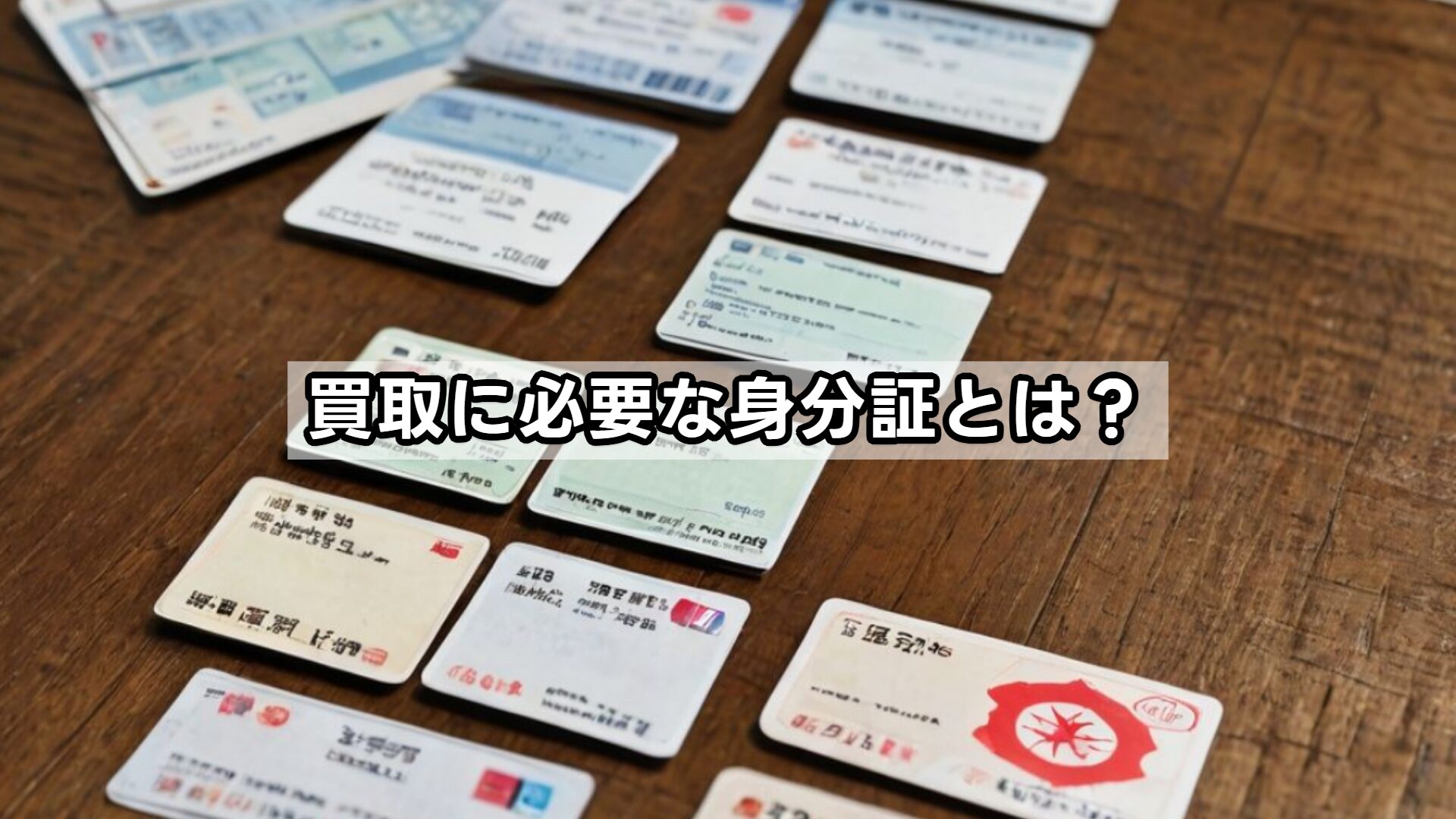 買取に必要な身分証とは？