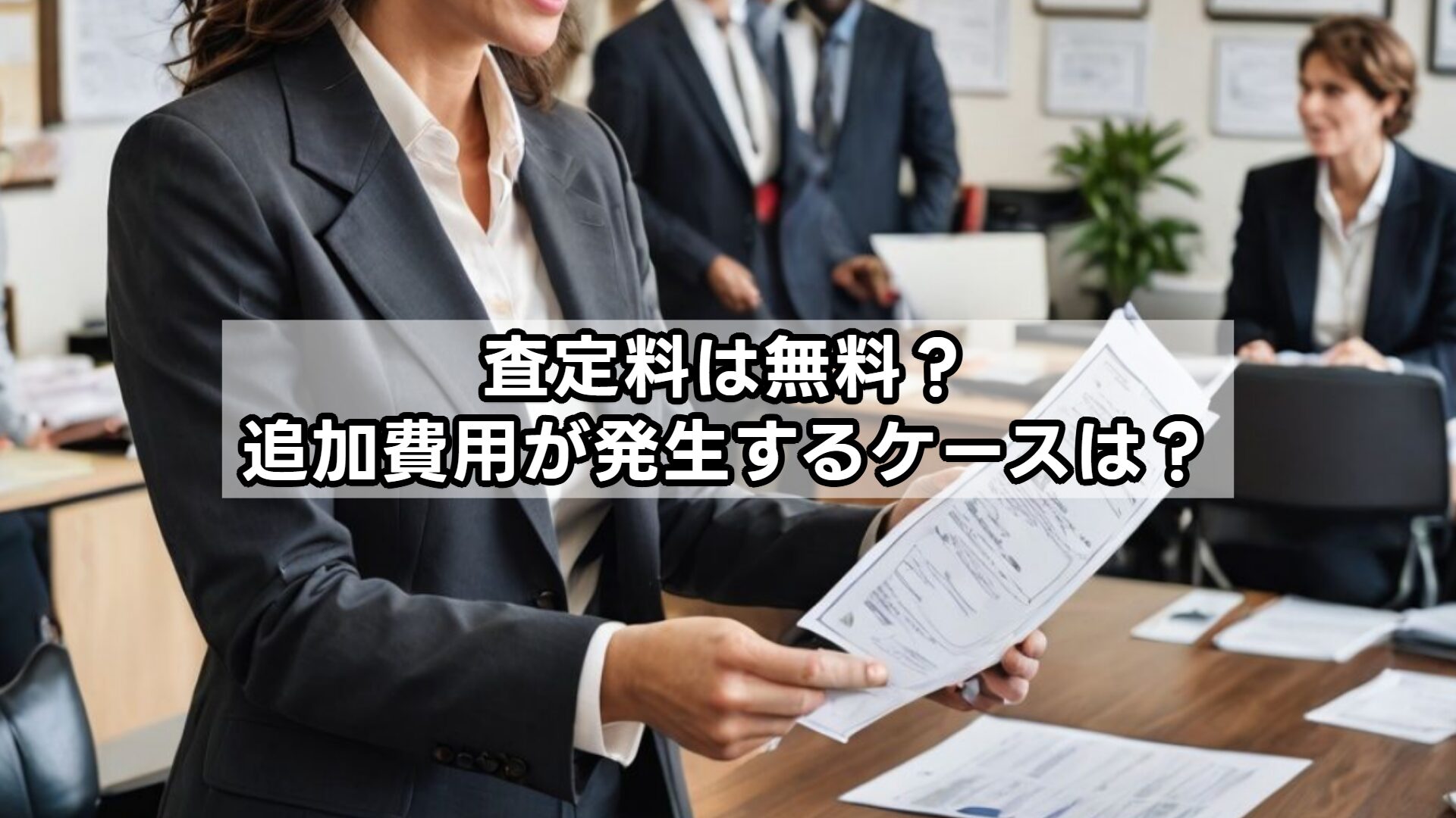 査定料は無料？追加費用が発生するケースは？