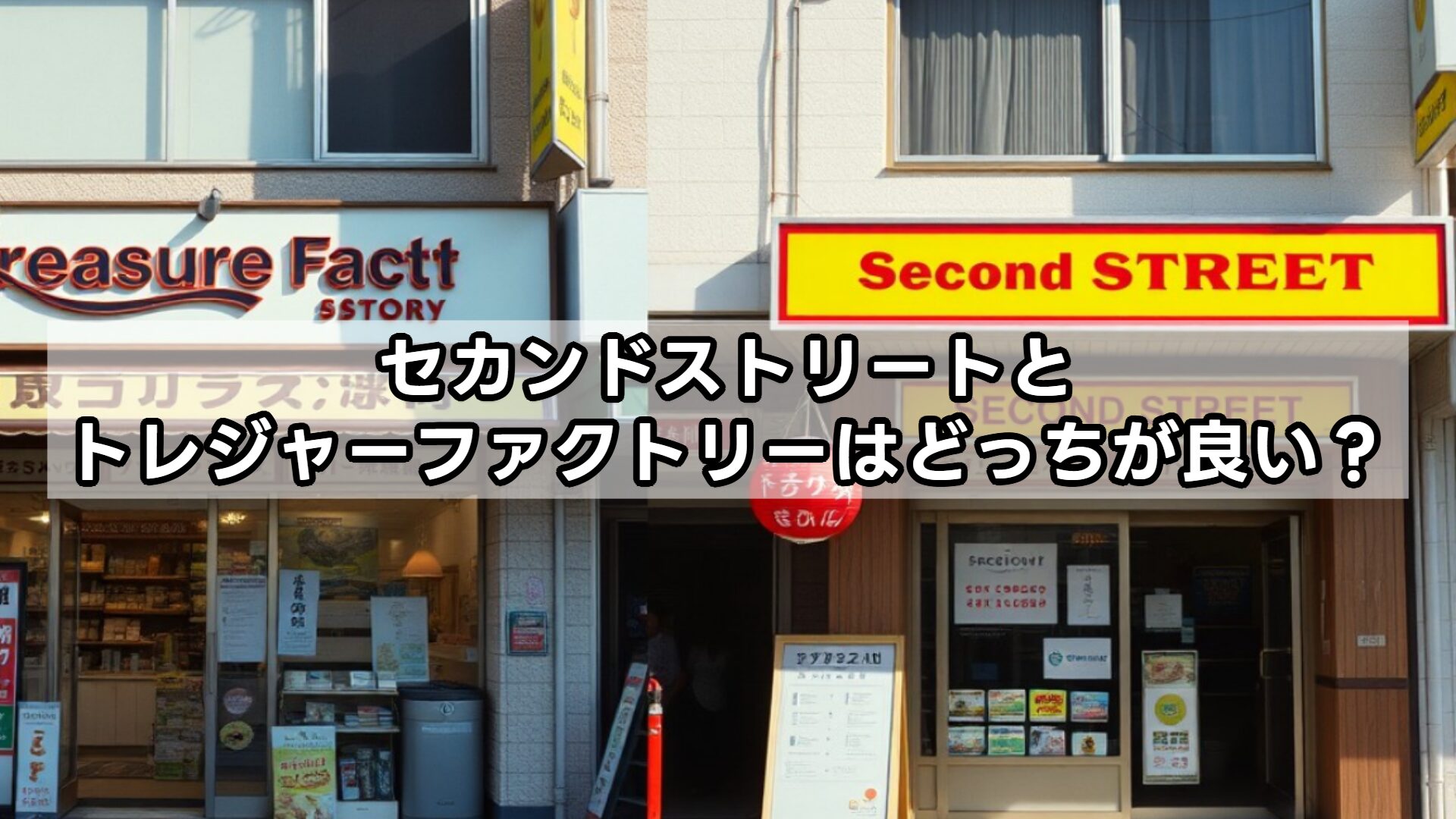 セカンドストリートとトレジャーファクトリーはどっちが良い？