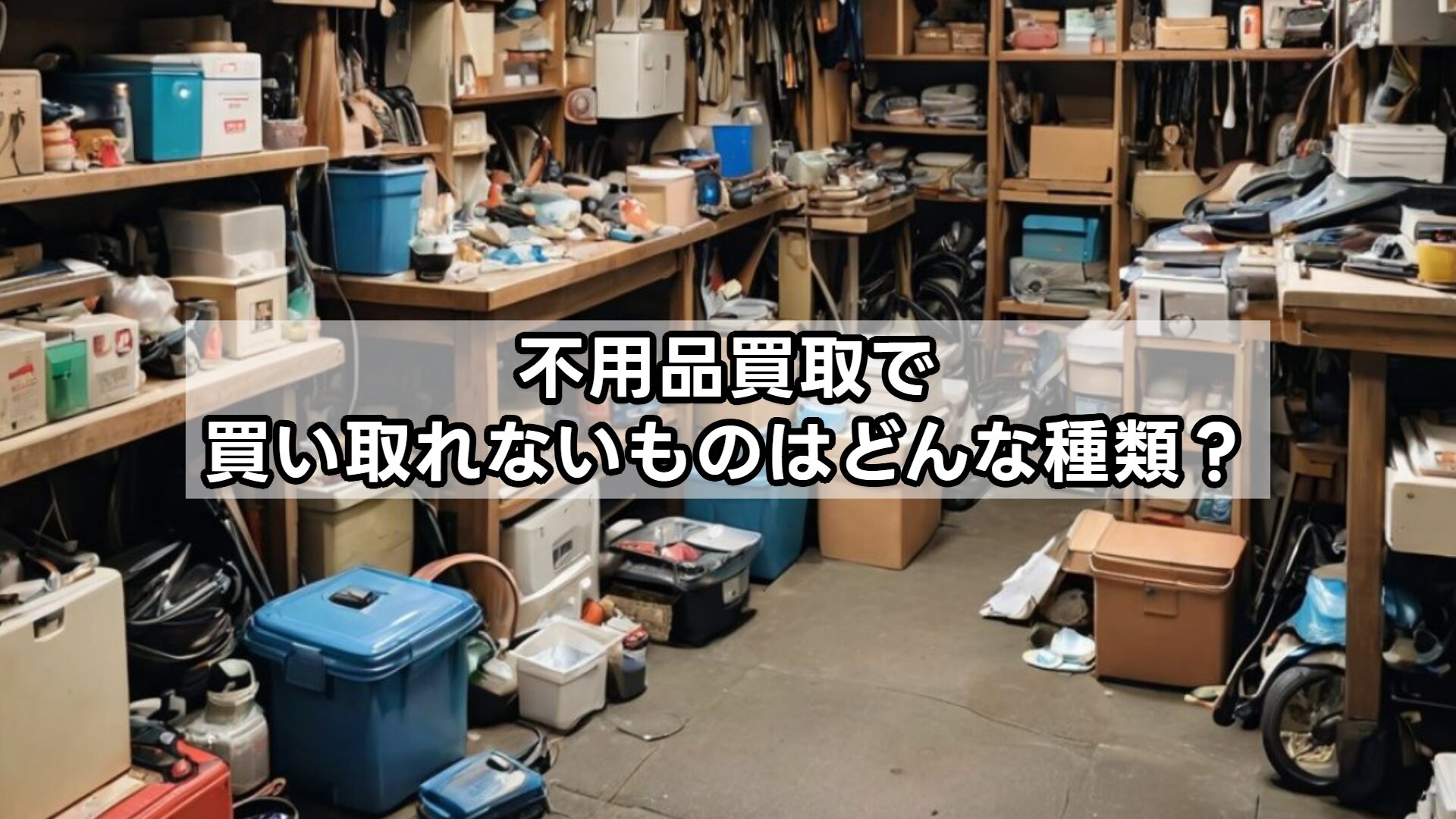 不用品買取で買い取れないものはどんな種類？