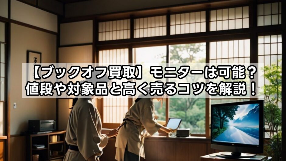 【ブックオフ買取】モニターは可能？値段や対象品と高く売るコツを解説！