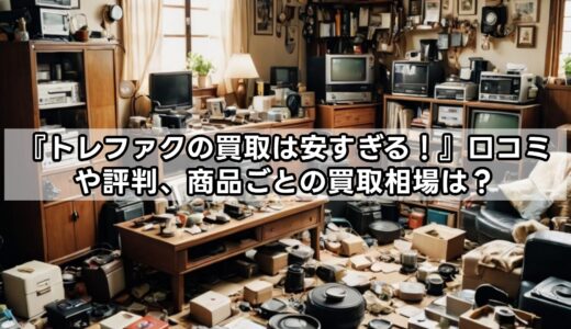 『トレファクの買取は安すぎる？！』口コミや評判、商品ごとの買取相場は？