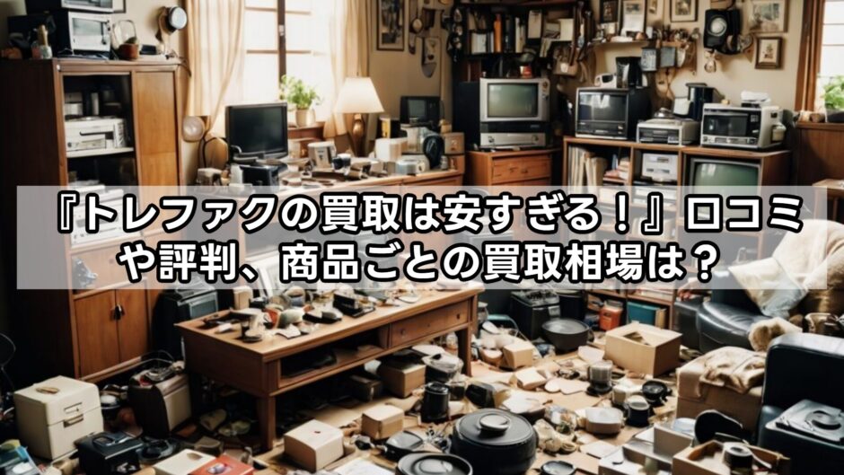 『トレファクの買取は安すぎる？！』口コミや評判、商品ごとの買取相場は？