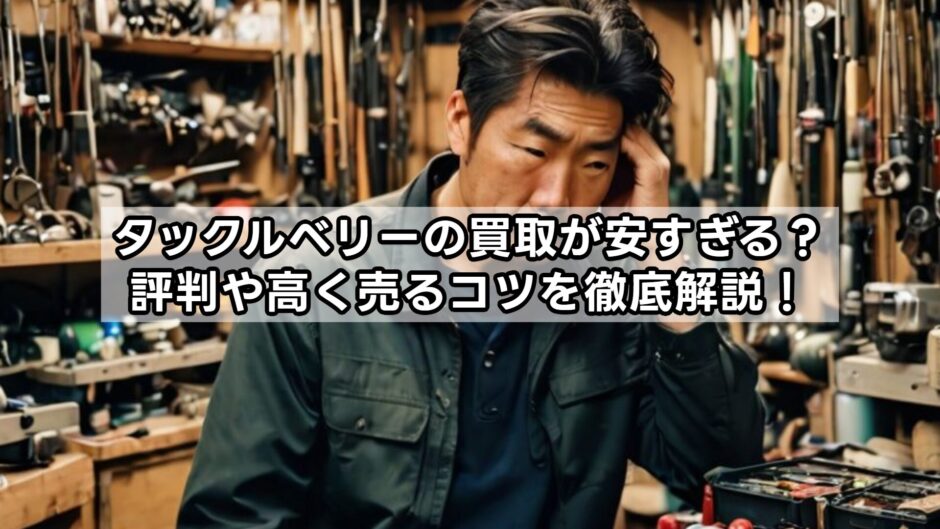 タックルベリーの買取が安すぎる？評判や高く売るコツを徹底解説！