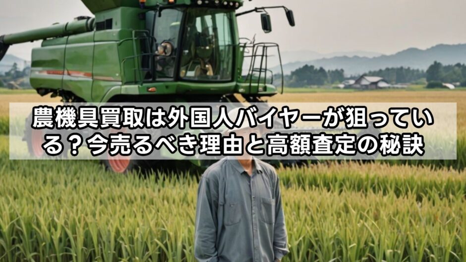 【農機具買取】外国人バイヤーが狙っている？今売るべき理由と高額査定の秘訣