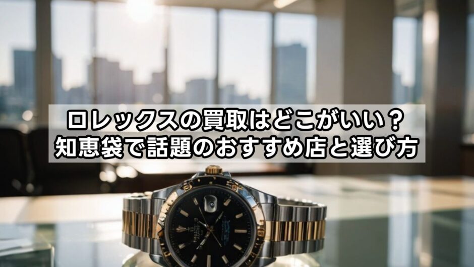 ロレックスの買取はどこがいい？知恵袋で話題のおすすめ店と選び方