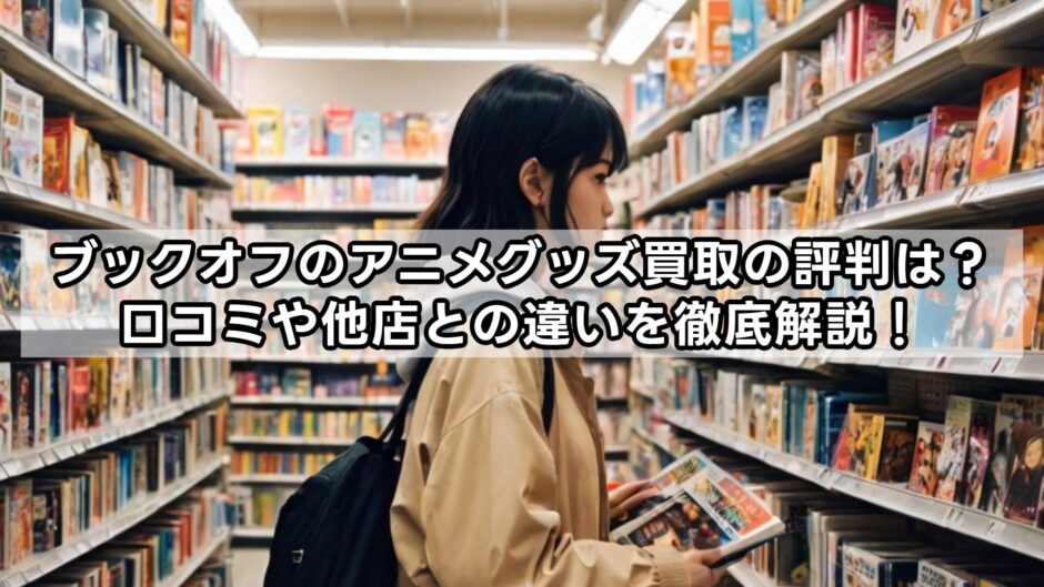 ブックオフのアニメグッズ買取の評判は？口コミや他店との違いを徹底解説！
