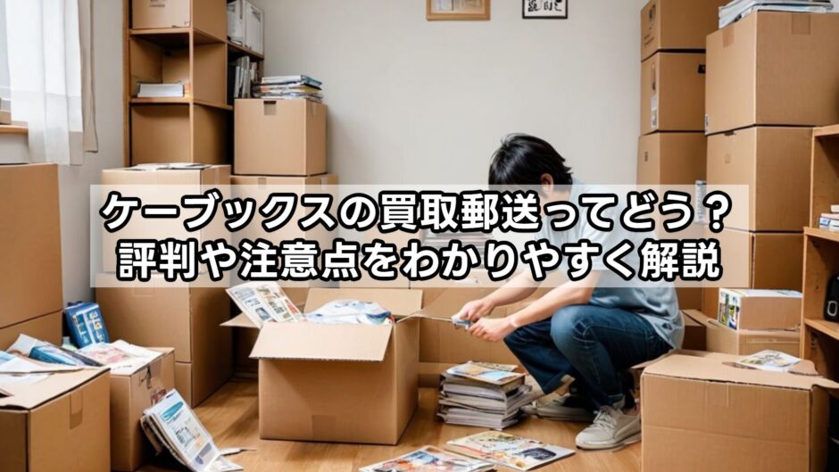 ケーブックスの買取郵送ってどう？評判や注意点をわかりやすく解説