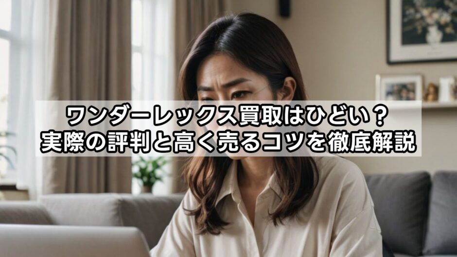 ワンダーレックス買取はひどい？実際の評判と高く売るコツを徹底解説