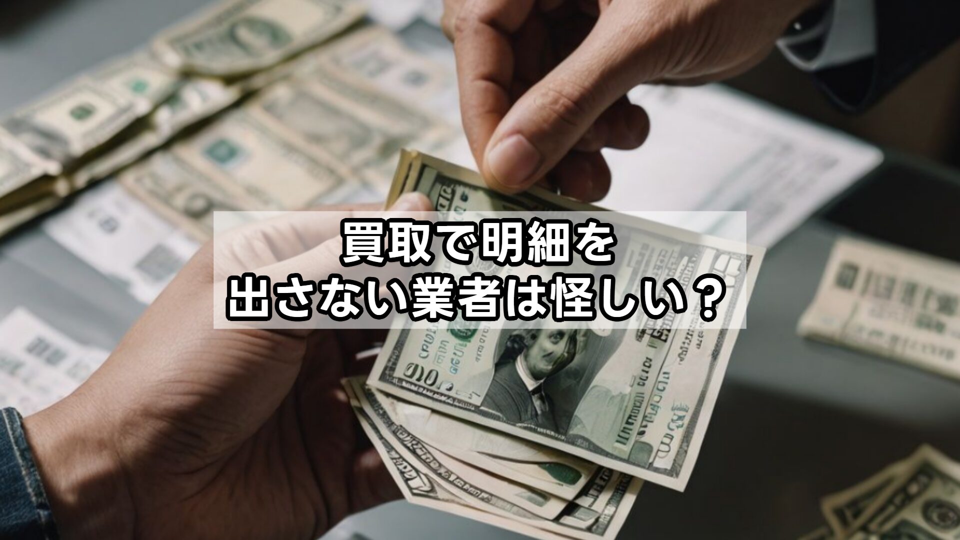 買取で明細を出さない業者は怪しい？