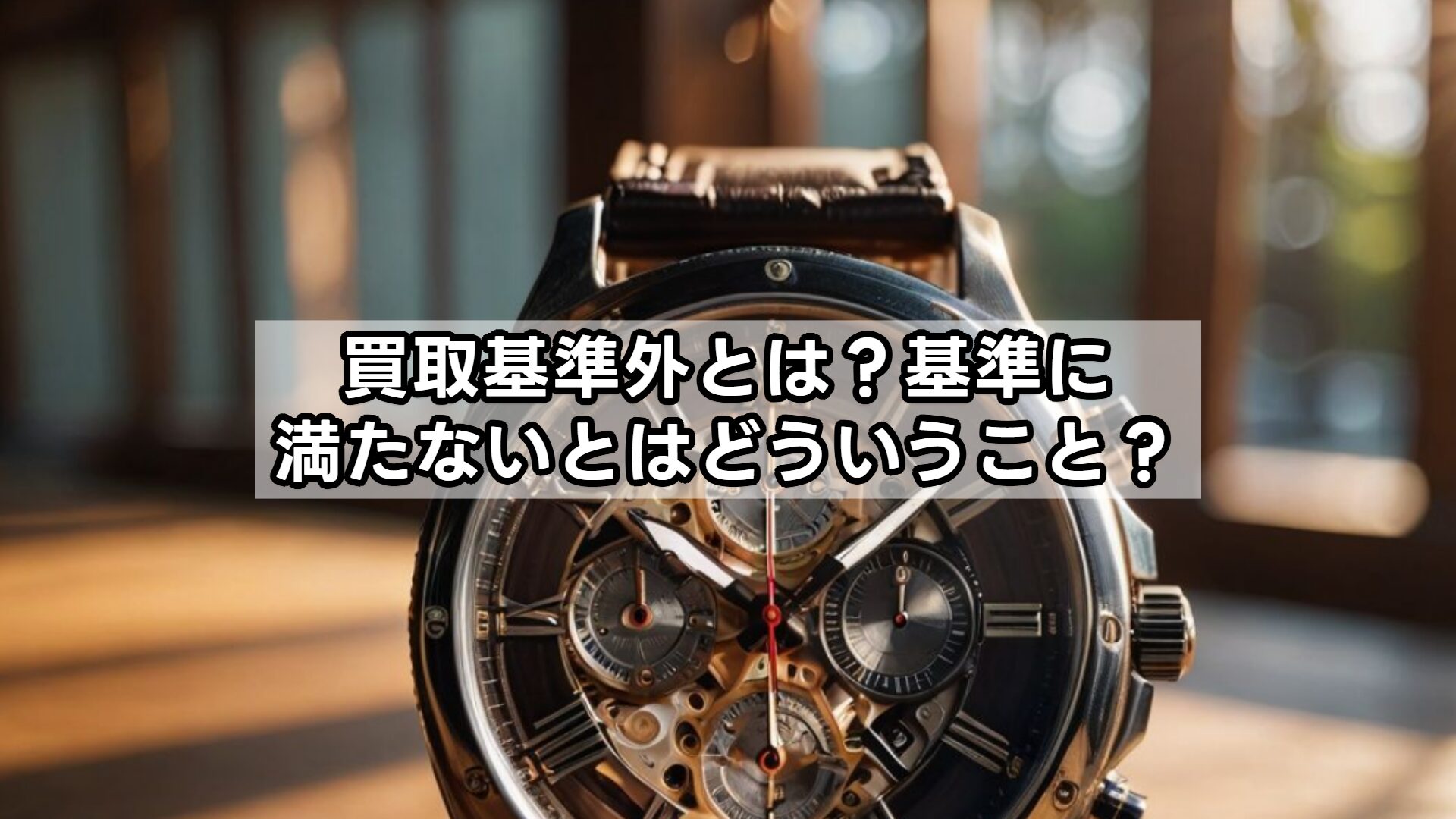 買取基準外とは？基準に満たないとはどういうこと？