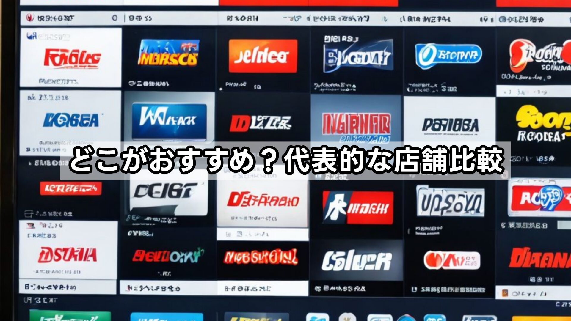 どこがおすすめ？代表的な店舗比較