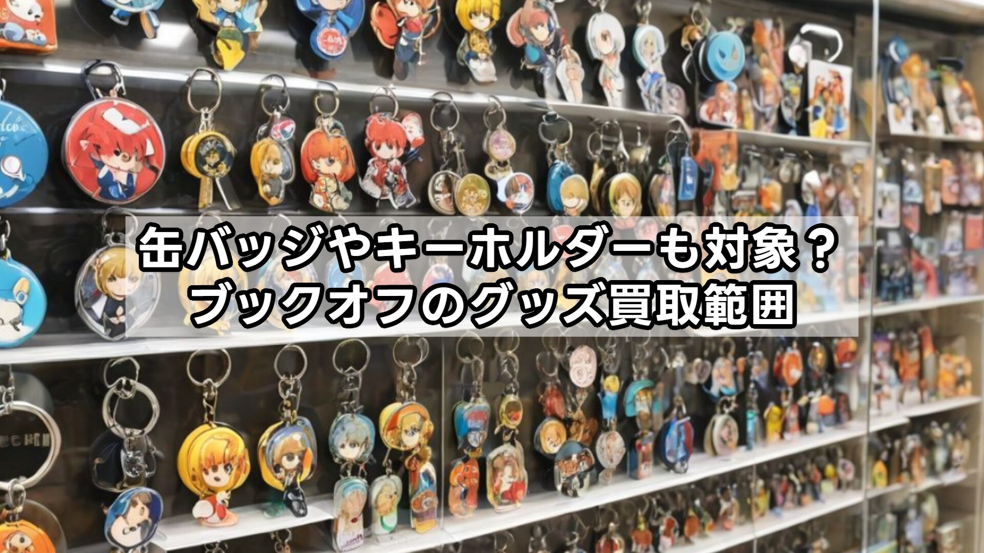 缶バッジやキーホルダーも対象？ブックオフのグッズ買取範囲