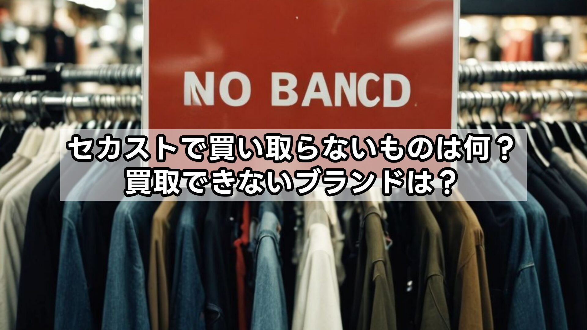 セカストで買い取らないものは何？買取できないブランドは？