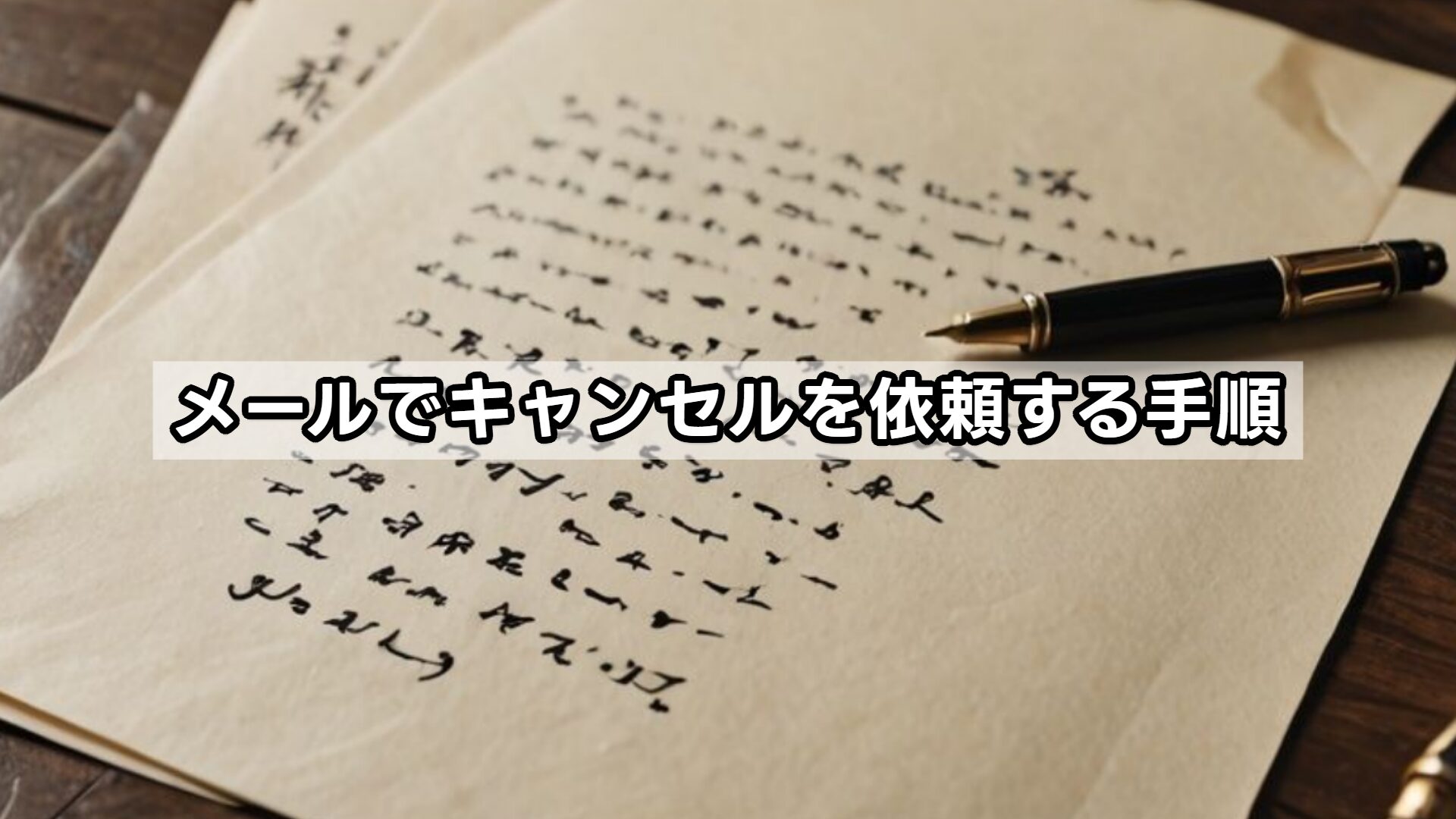 メールでキャンセルを依頼する手順