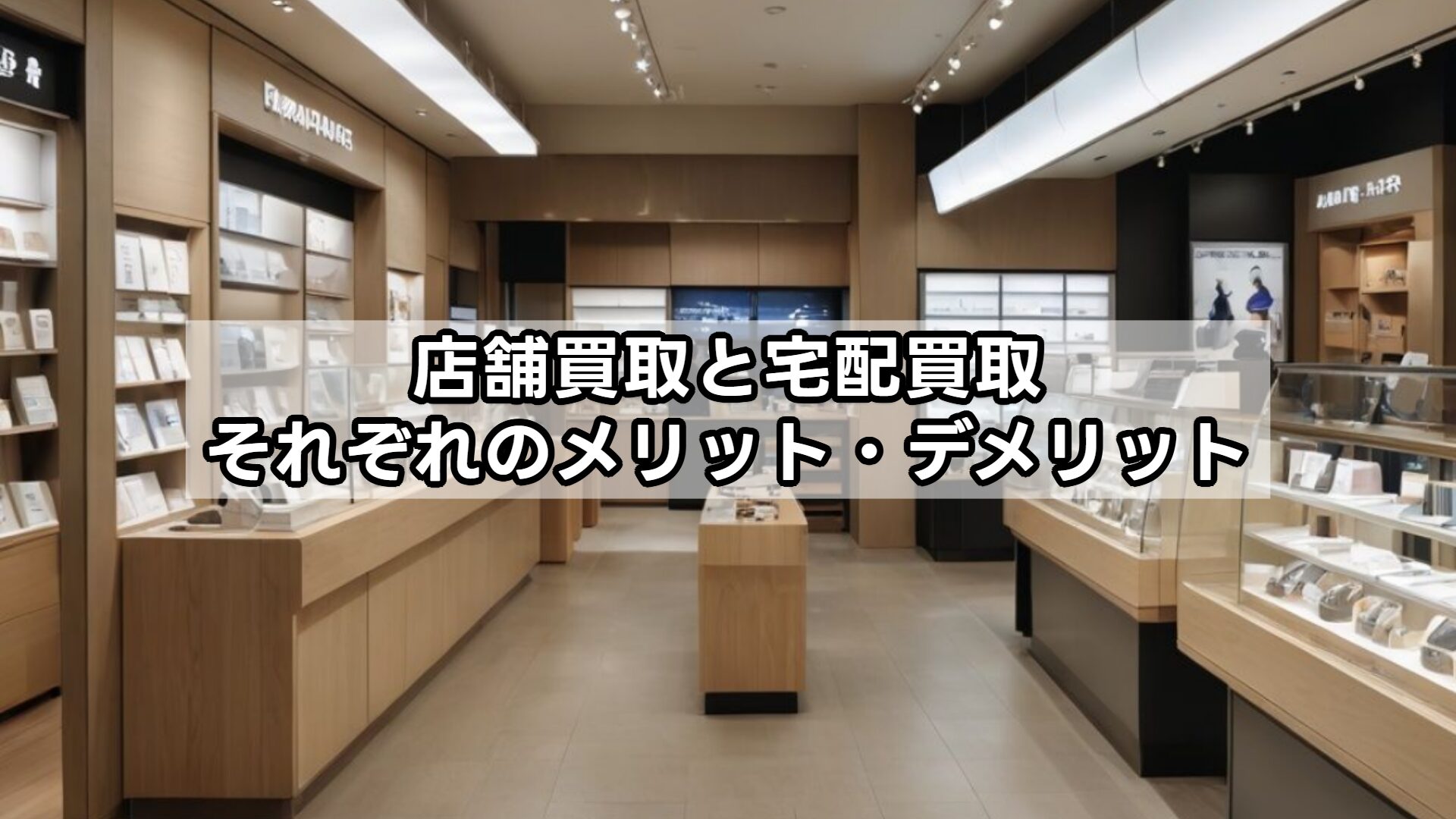 店舗買取と宅配買取、それぞれのメリット・デメリット