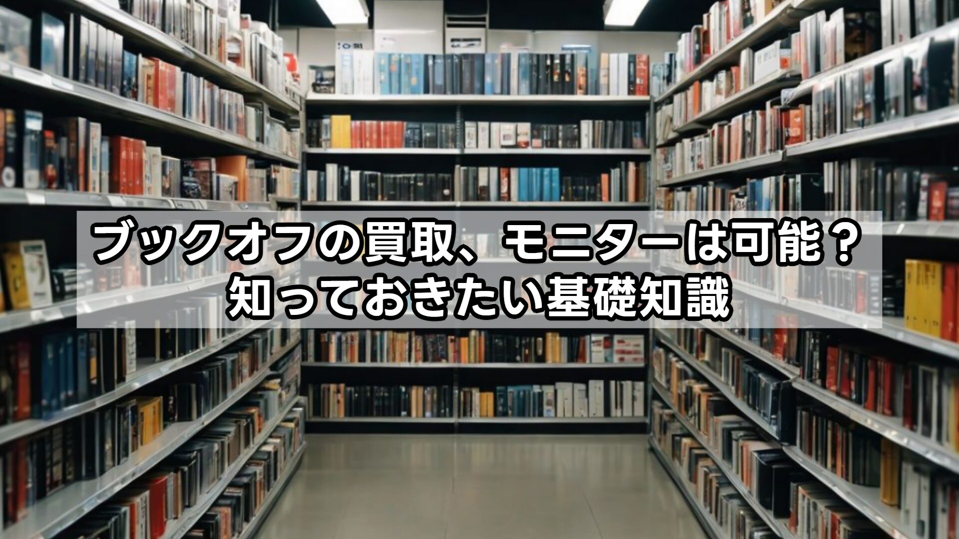 ブックオフの買取、モニターは可能？知っておきたい基礎知識