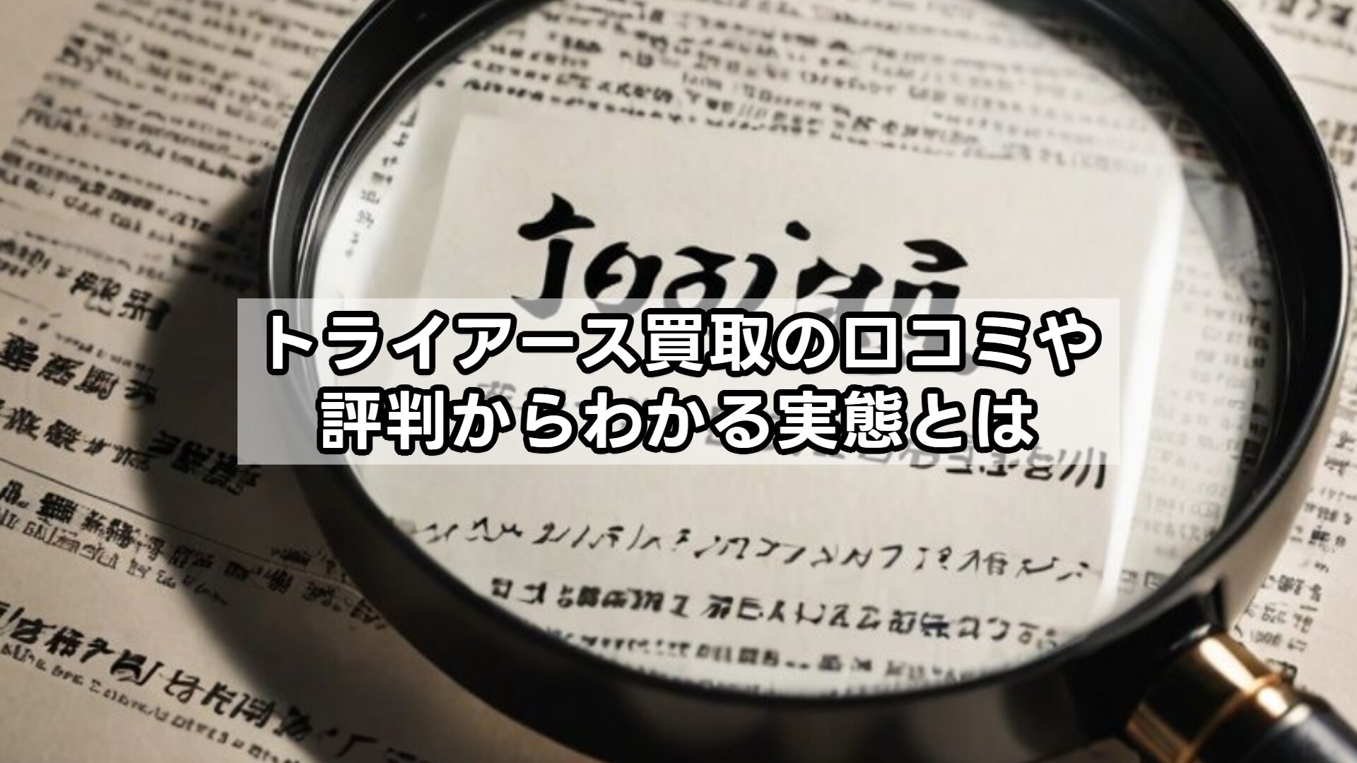 トライアース買取の口コミや評判からわかる実態とは