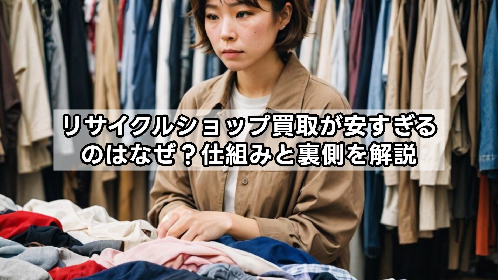 リサイクルショップ買取が安すぎるのはなぜ？仕組みと裏側を解説