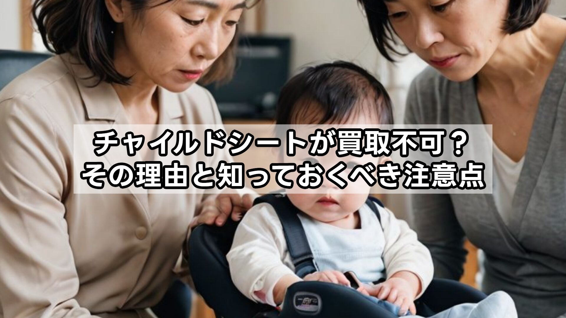 チャイルドシートが買取不可？その理由と知っておくべき注意点