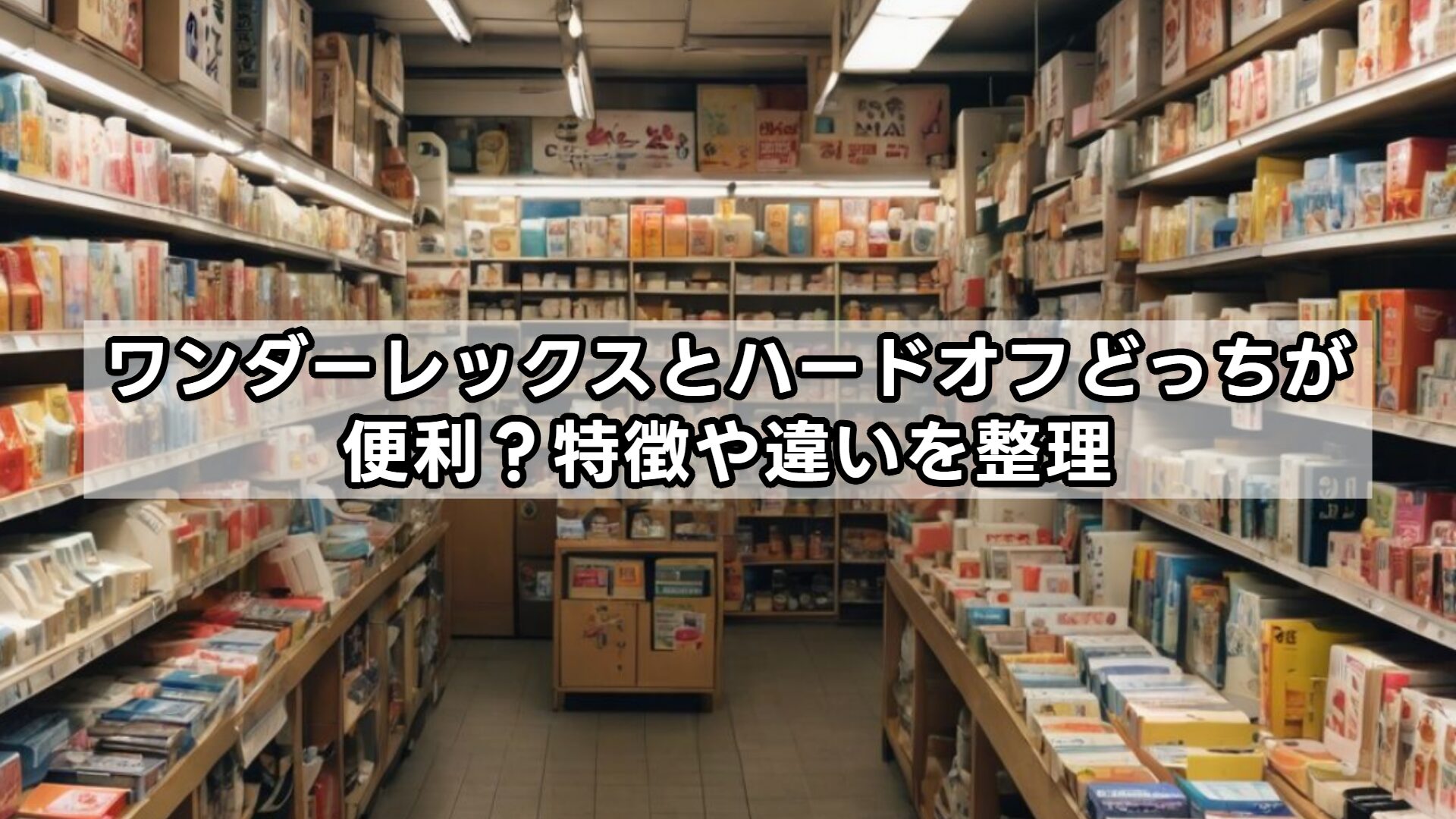 ワンダーレックスとハードオフどっちが便利？特徴や違いを整理