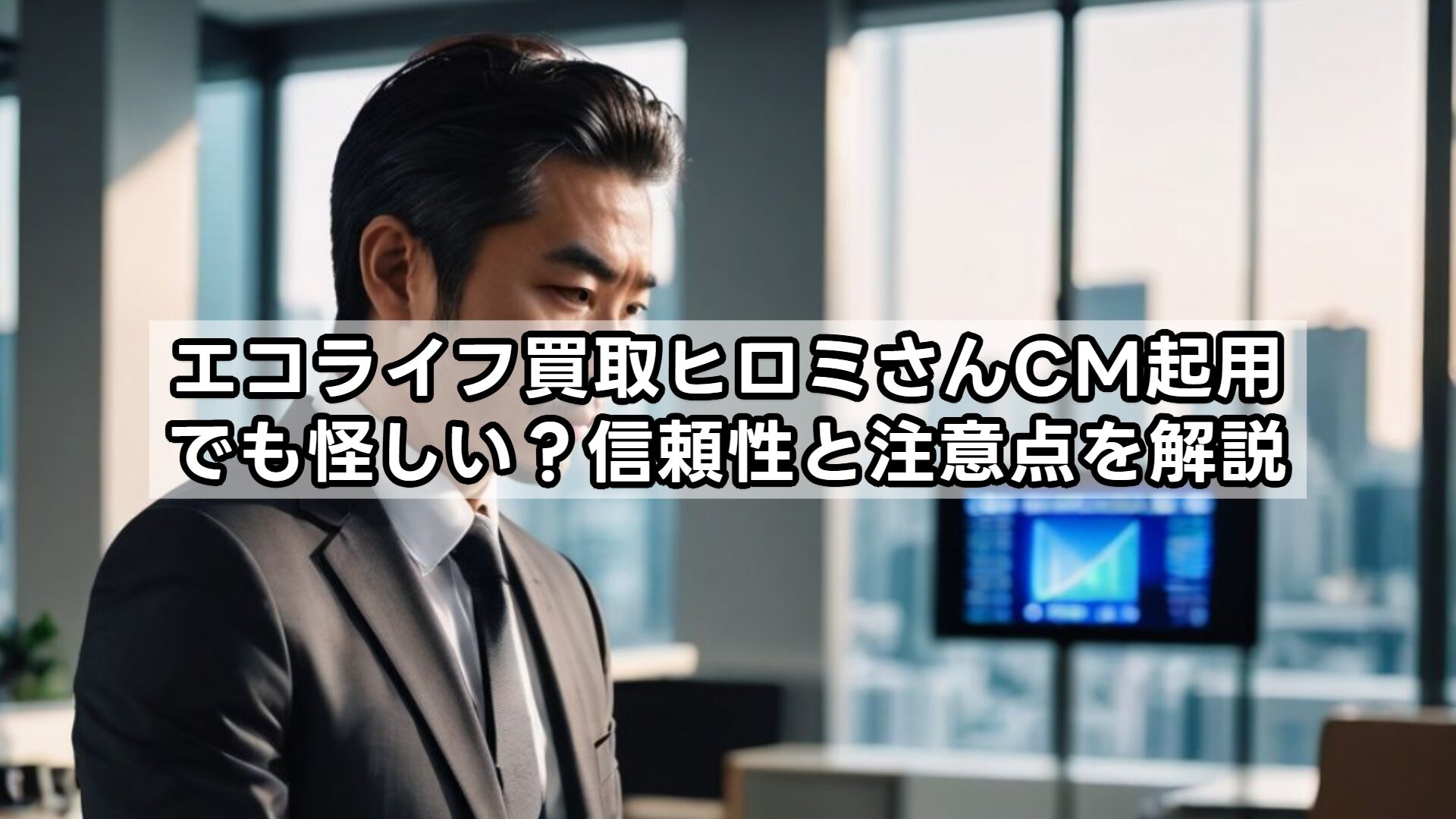エコライフ買取ヒロミさんCM起用でも怪しい？信頼性と注意点を解説