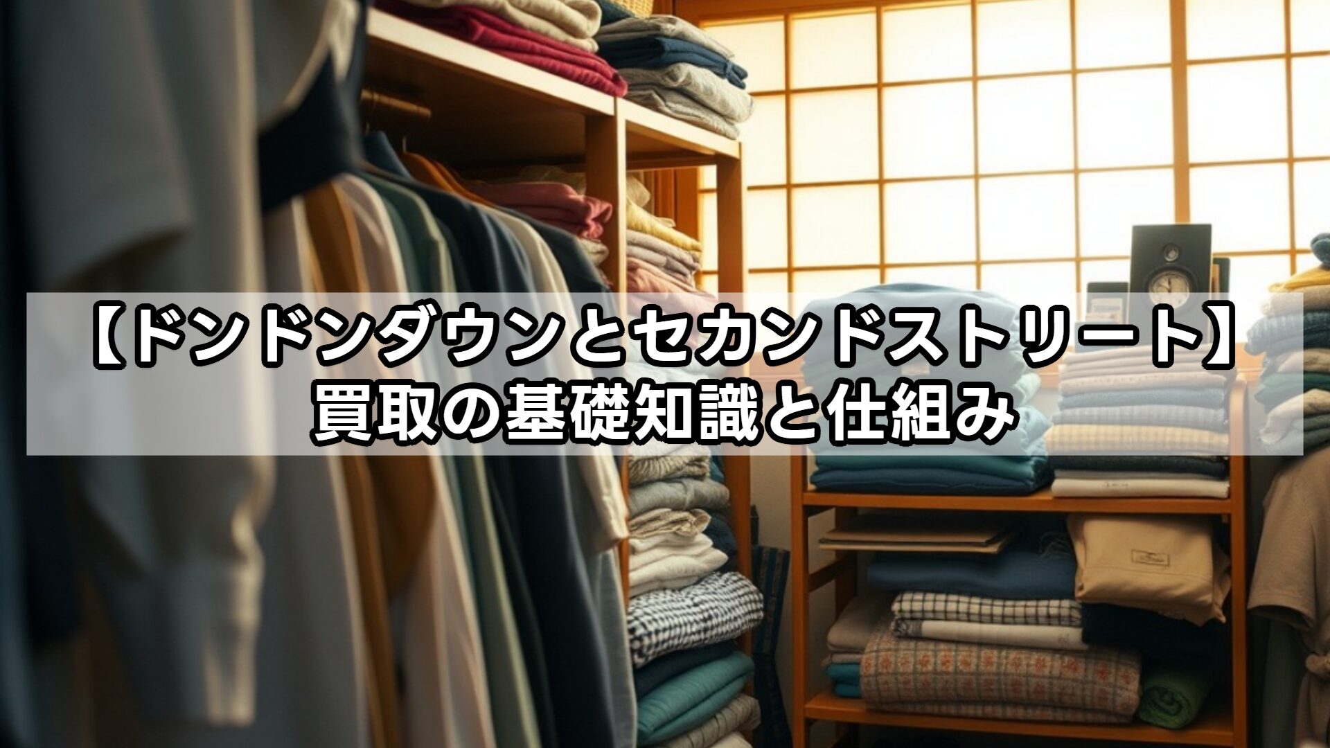 【ドンドンダウンとセカンドストリート】買取の基礎知識と仕組み