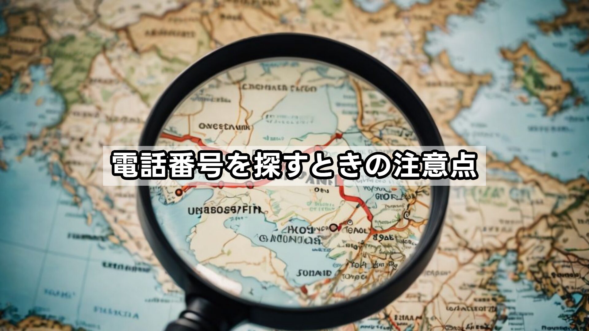 電話番号を探すときの注意点
