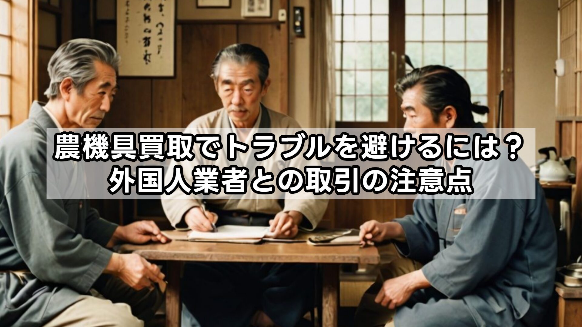 農機具買取でトラブルを避けるには？外国人業者との取引の注意点