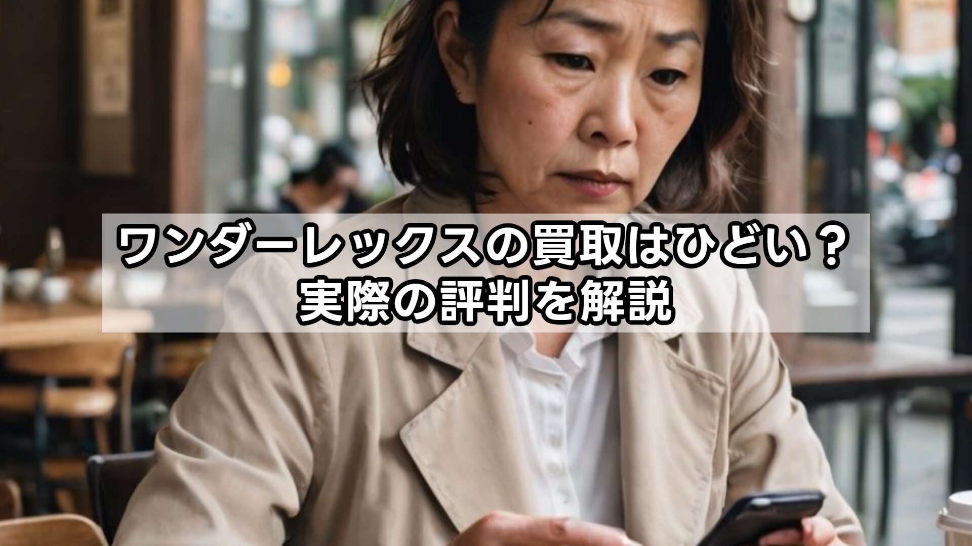 ワンダーレックスの買取はひどい？実際の評判を解説