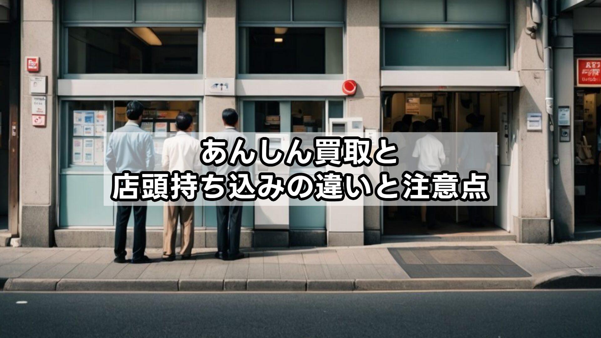 あんしん買取と店頭持ち込みの違いと注意点