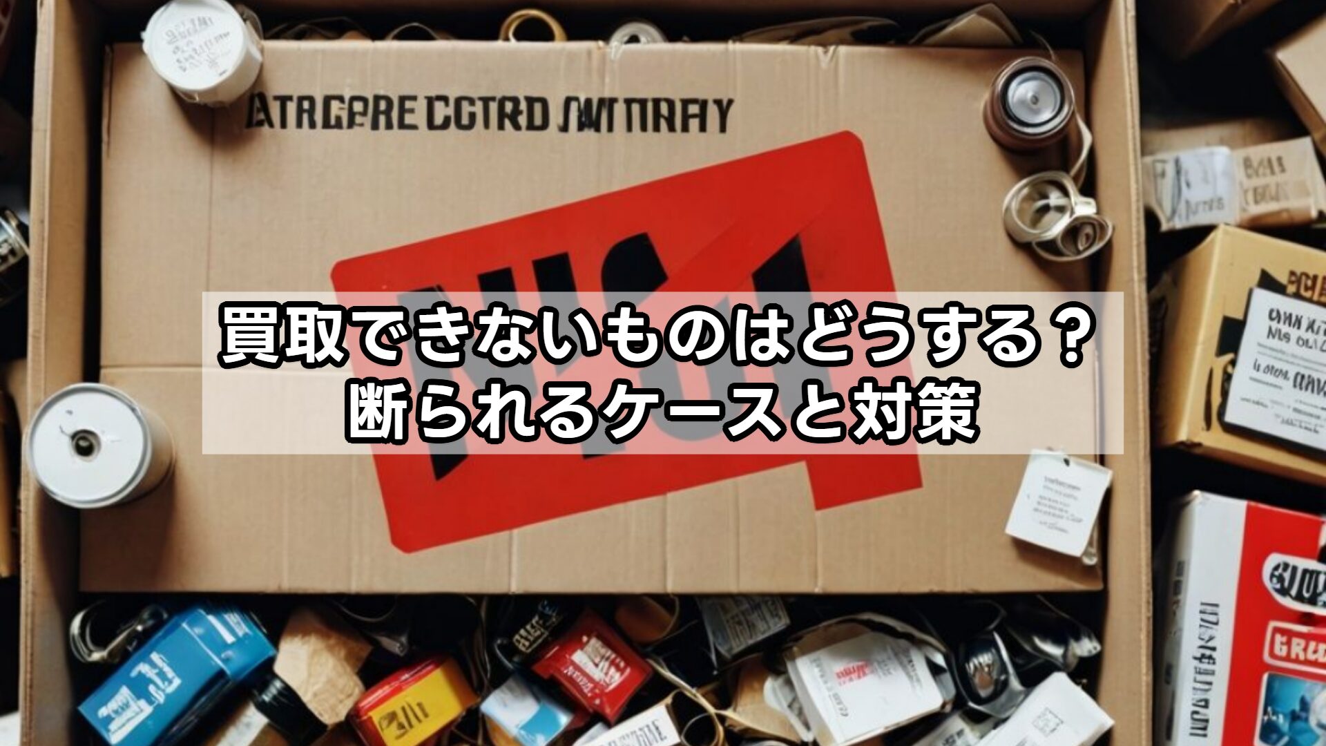 買取できないものはどうする？断られるケースと対策