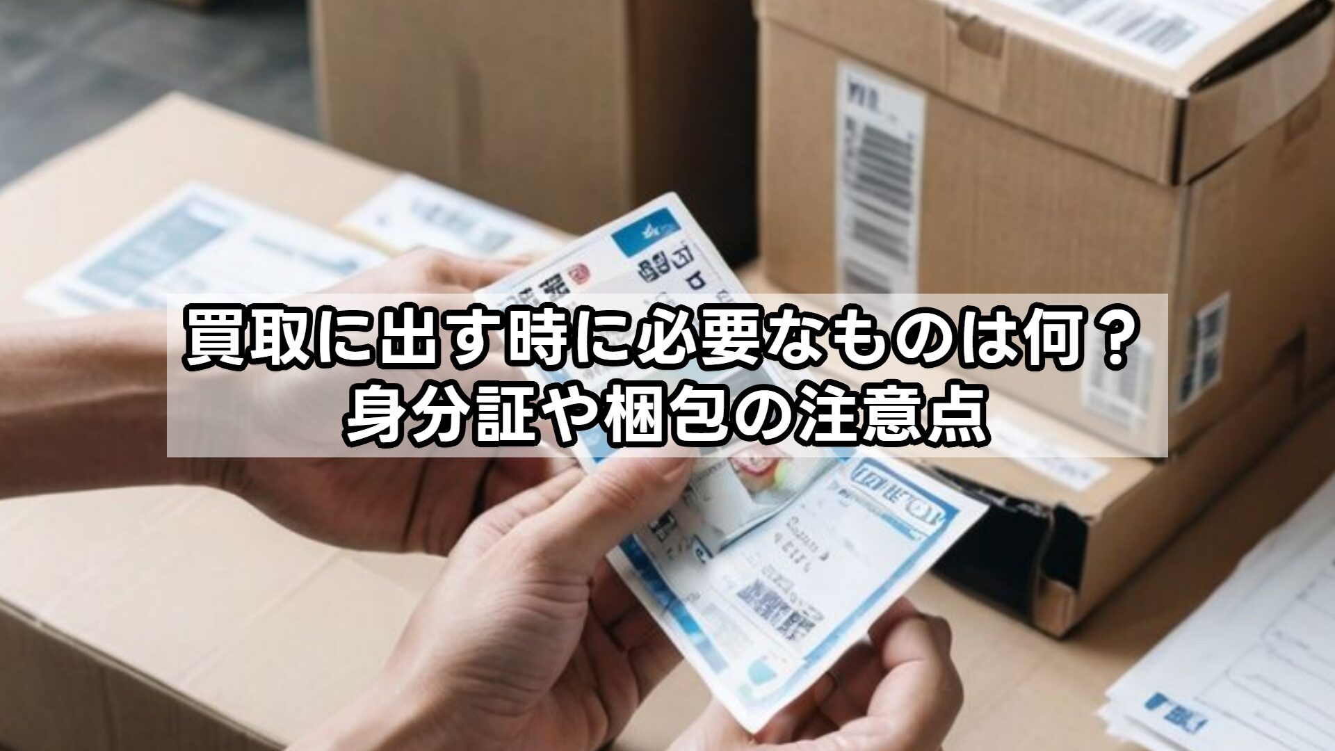 買取に出す時に必要なものは何？身分証や梱包の注意点