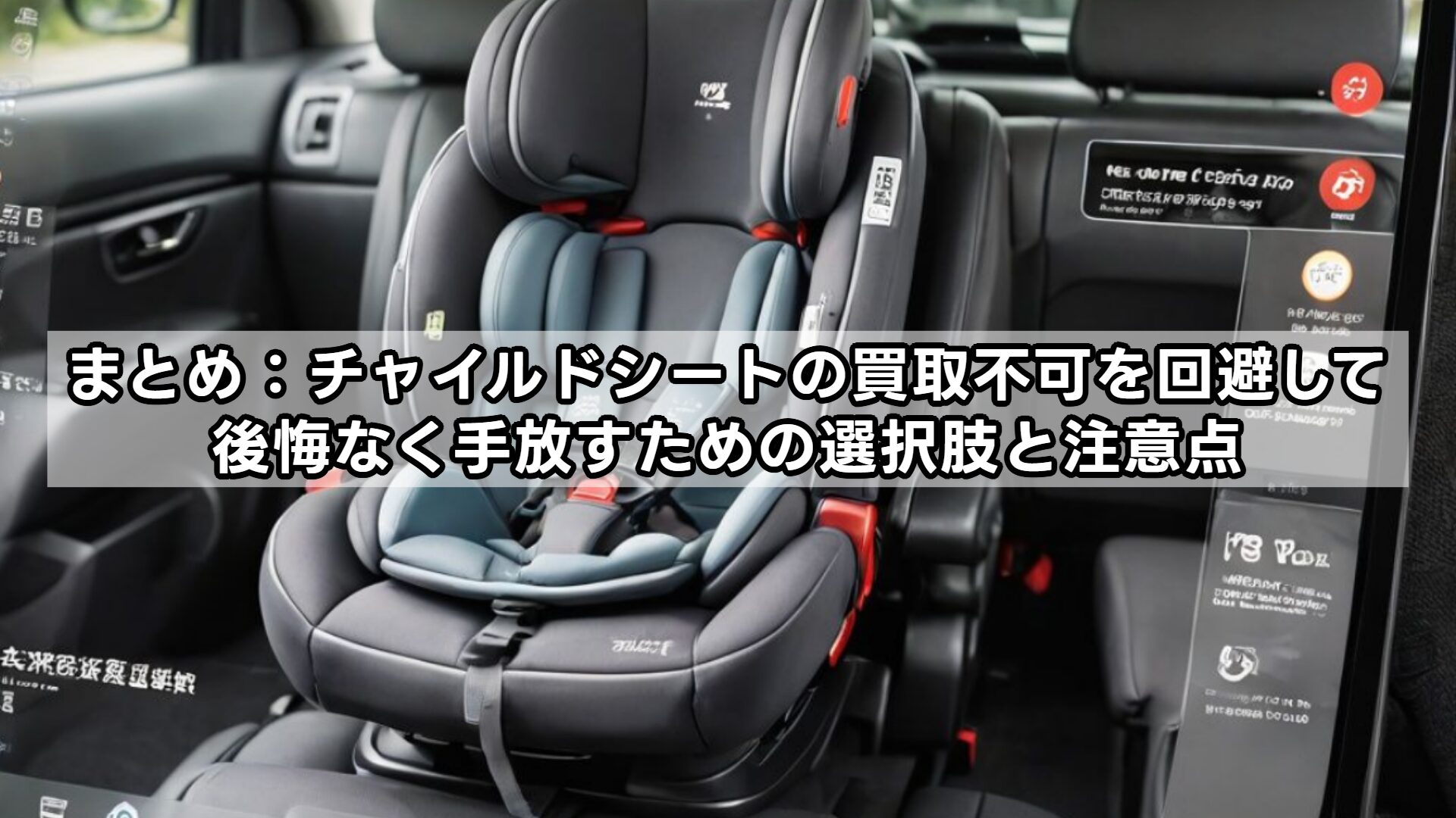 まとめ：チャイルドシートの買取不可を回避して後悔なく手放すための選択肢と注意点