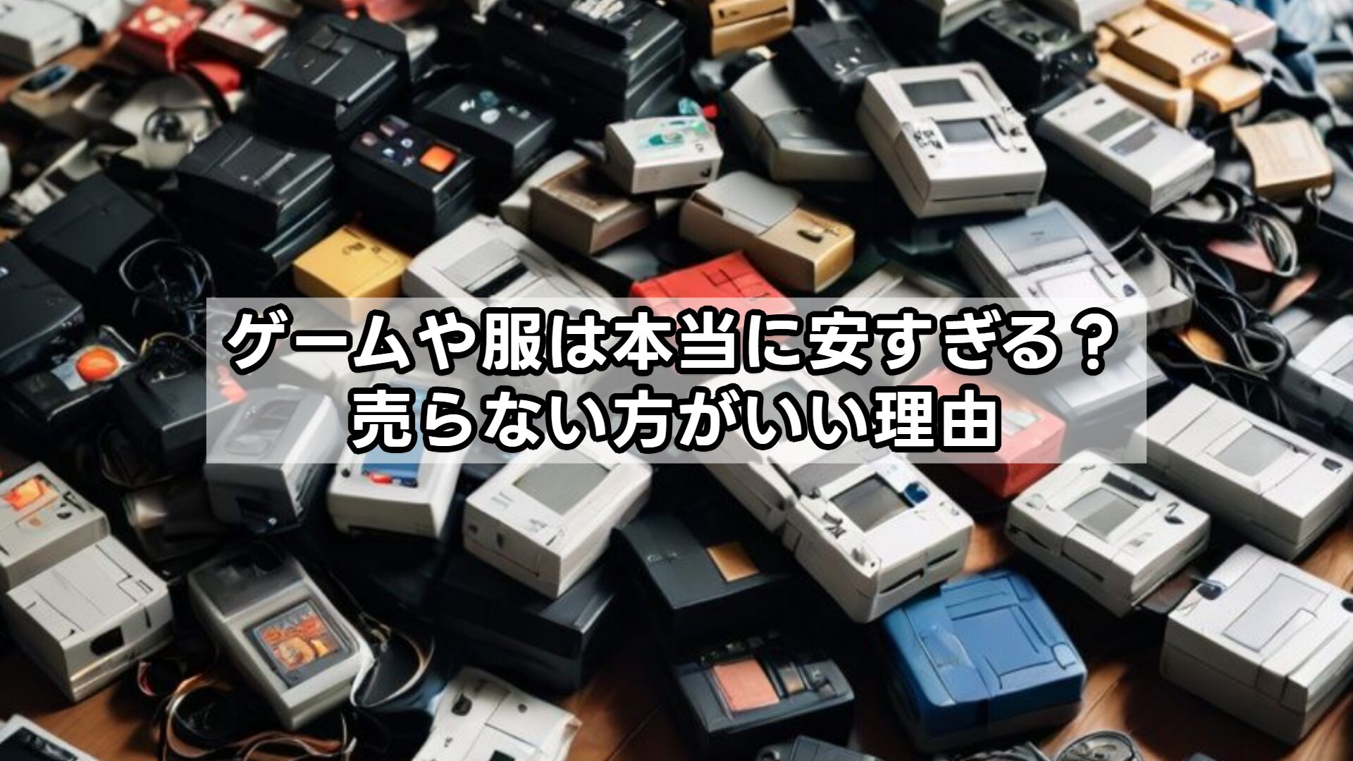 ゲームや服は本当に安すぎる？売らない方がいい理由