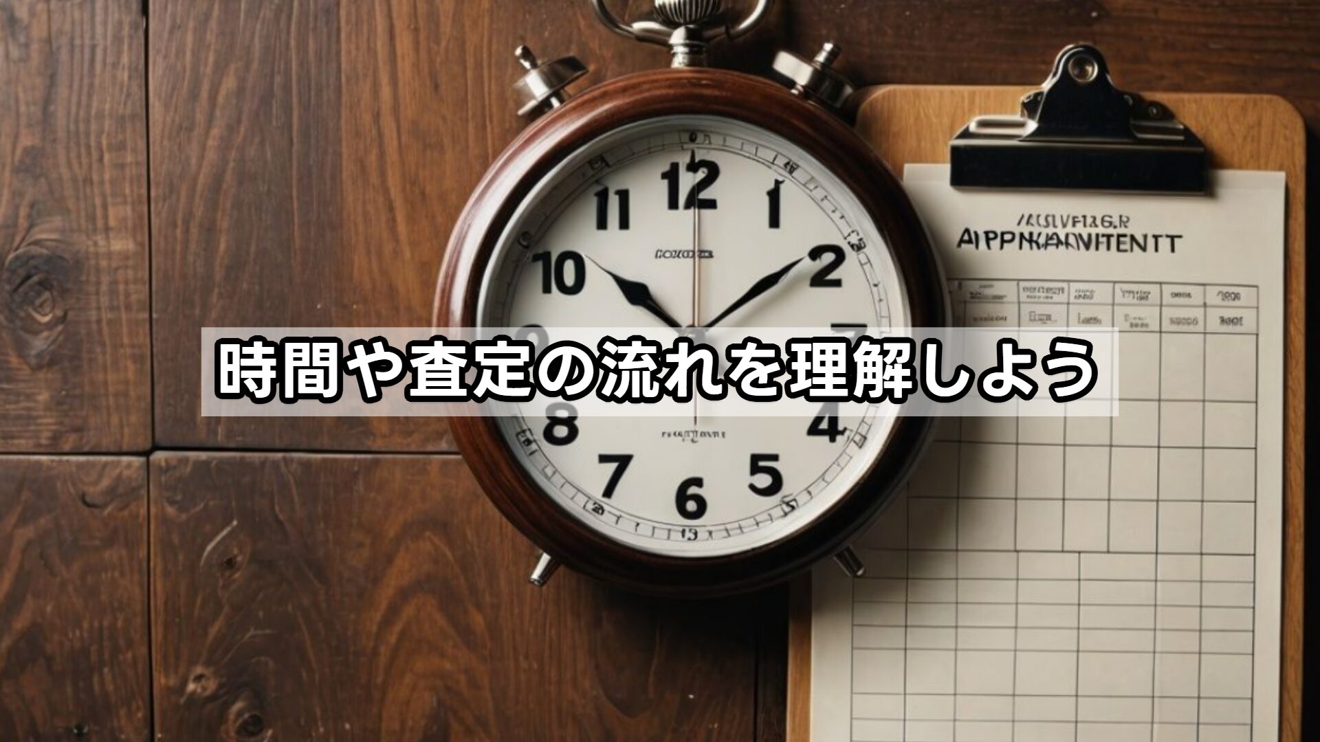 時間や査定の流れを理解しよう