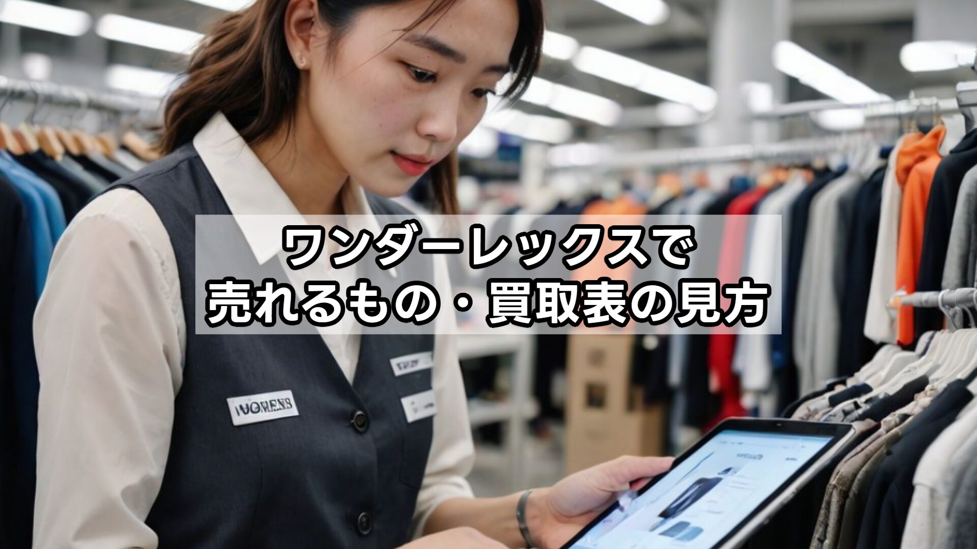 ワンダーレックスで売れるもの・買取表の見方