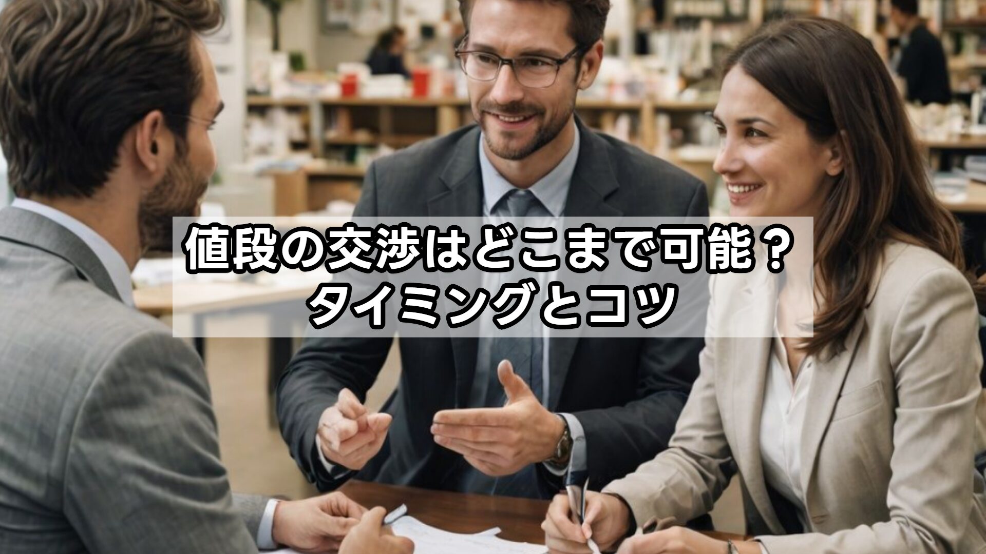 値段の交渉はどこまで可能？タイミングとコツ