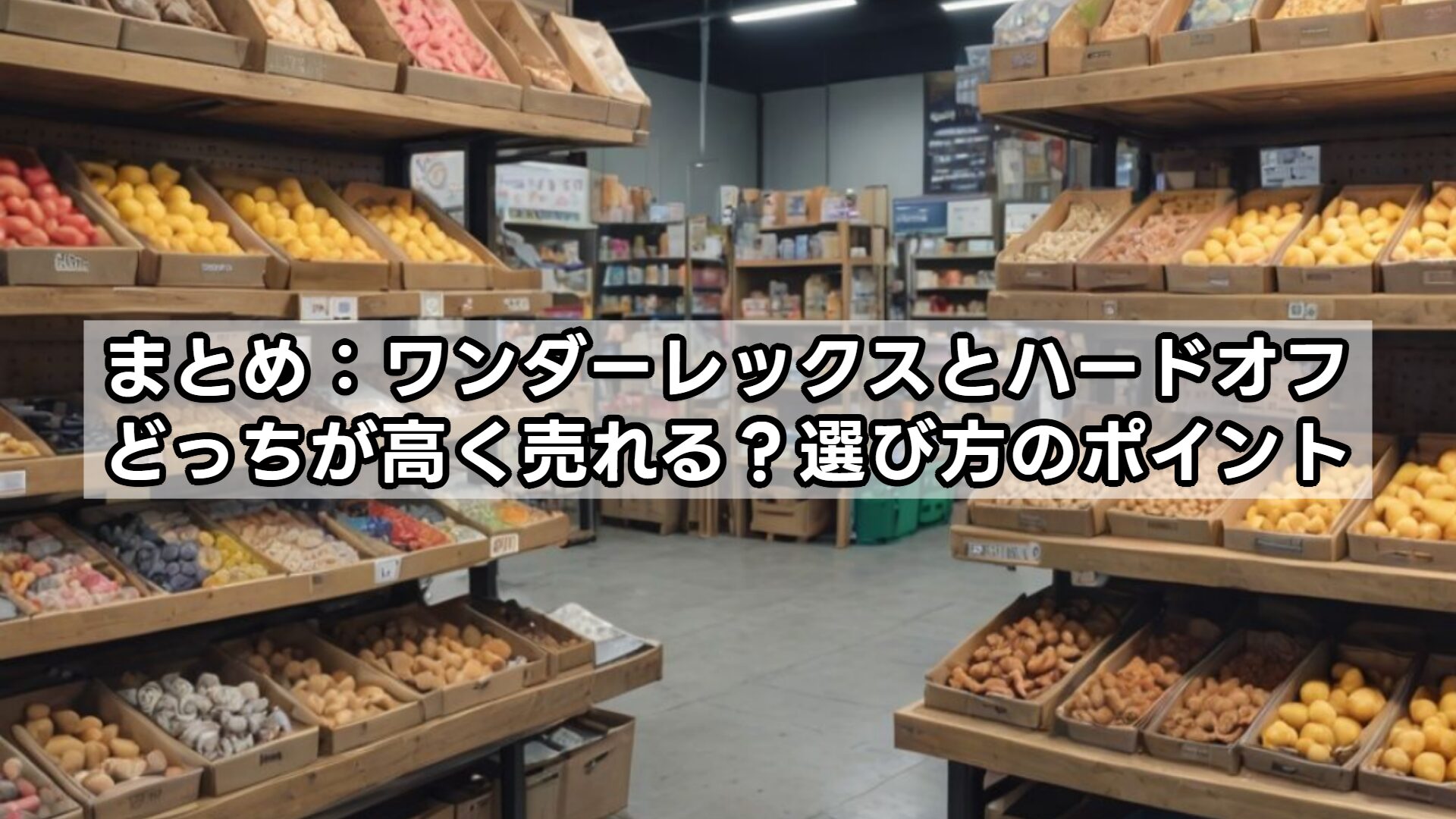 まとめ：ワンダーレックスとハードオフどっちが高く売れる？選び方のポイント